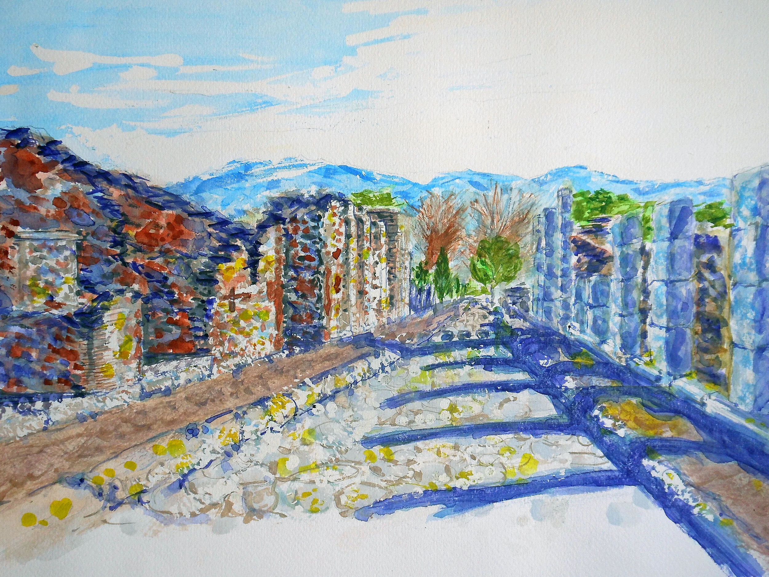 A Street in Pompeii, 2012  [12” x 16”]