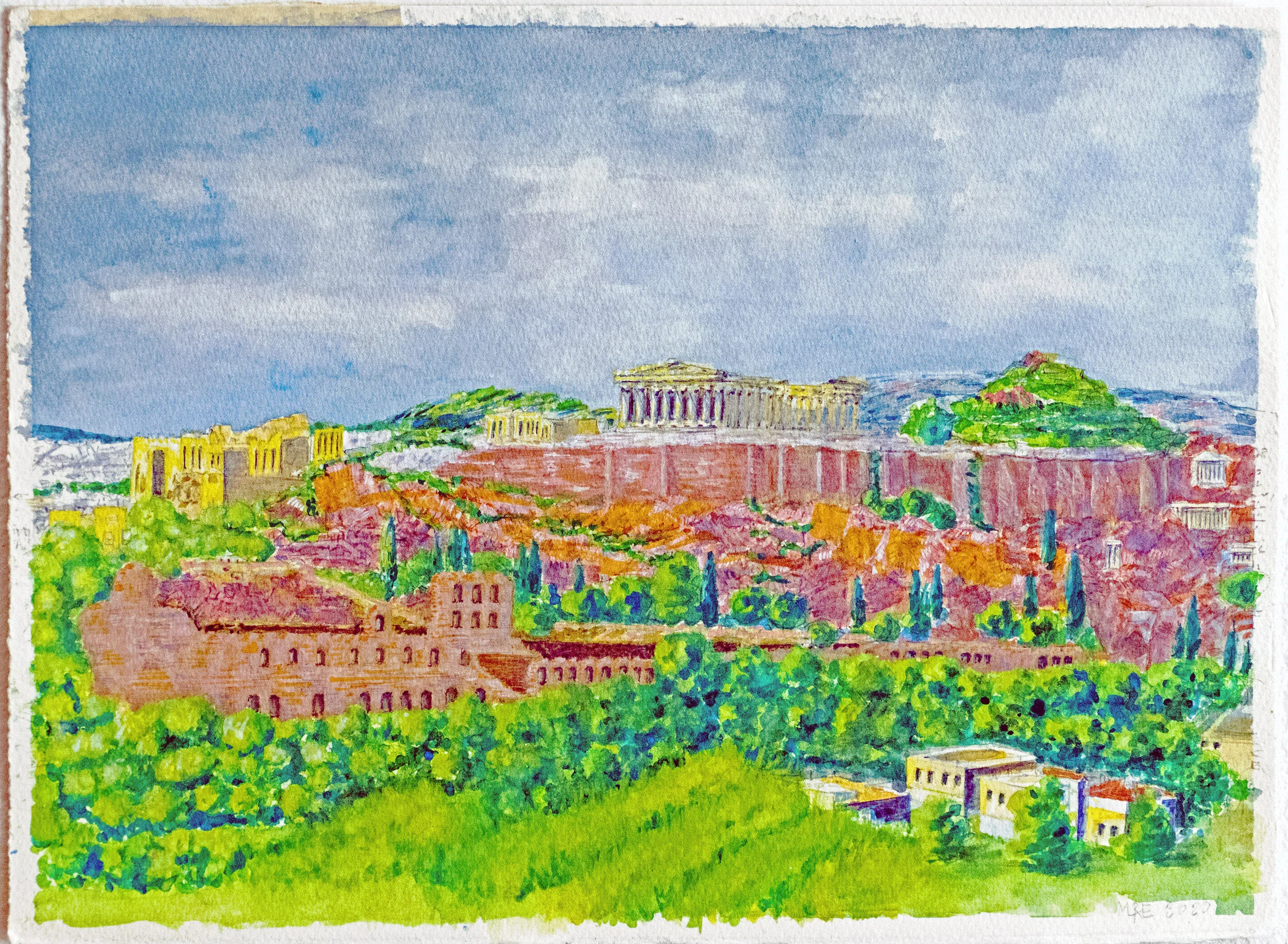 View of the Acropolis, Athens, Greece