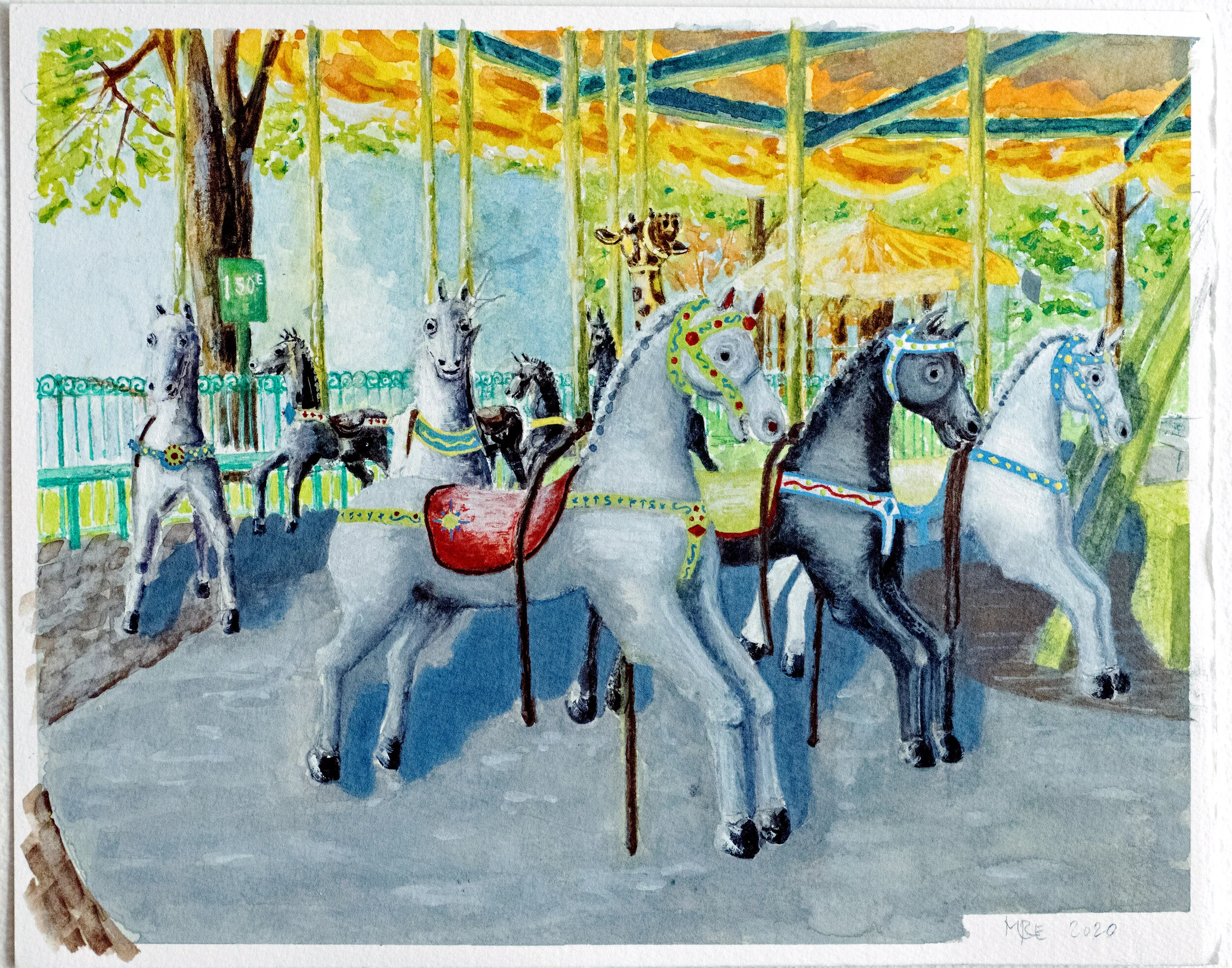 Charles Garnier's Carousel, Jardin du Luxembourg, Paris, France