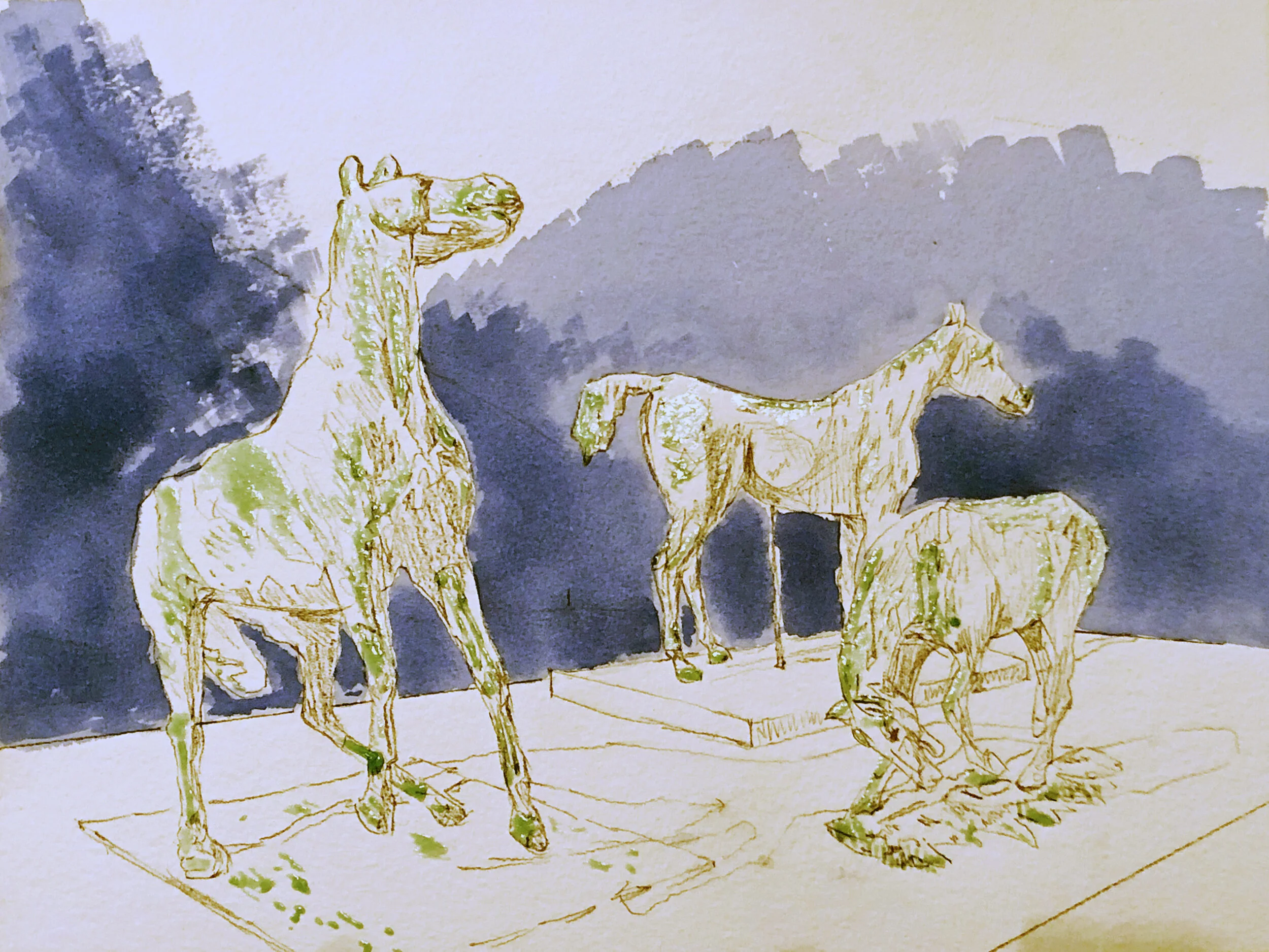 Degas, Three Bronze Horses