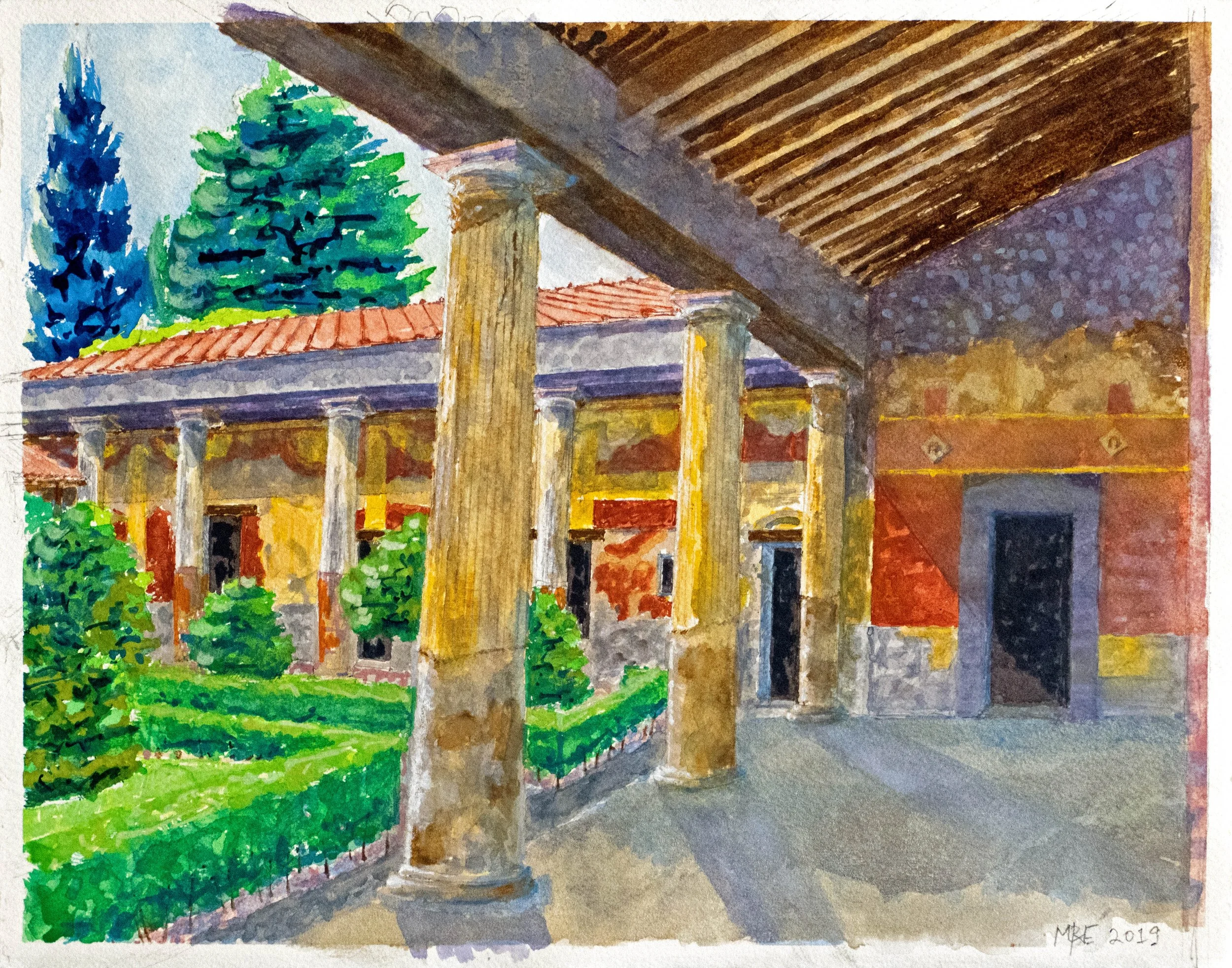 Peristylium, House of Venus in the Shell, Pompeii, 2019