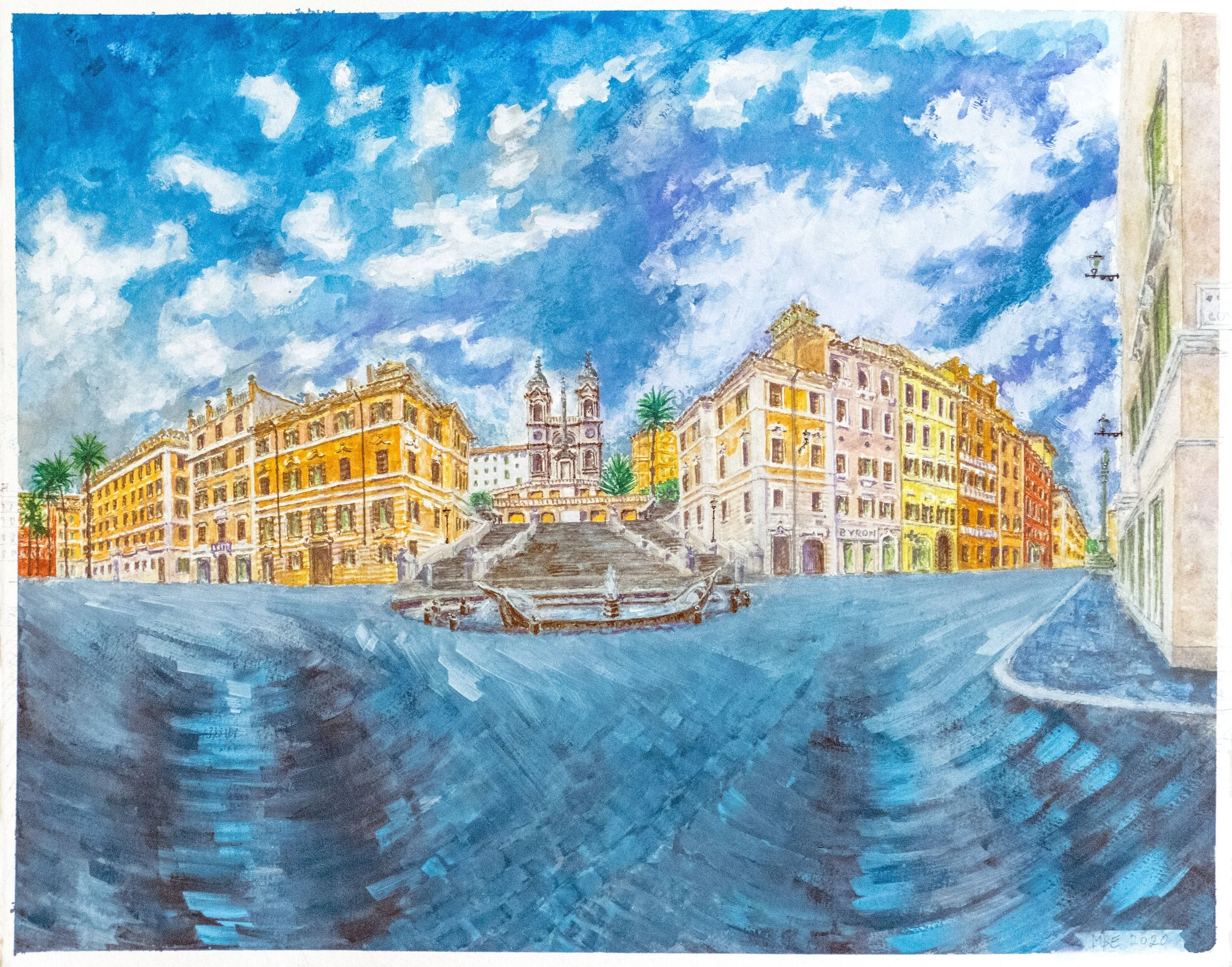 Piazza di Spagna and the Spanish Steps, Rome, 2020