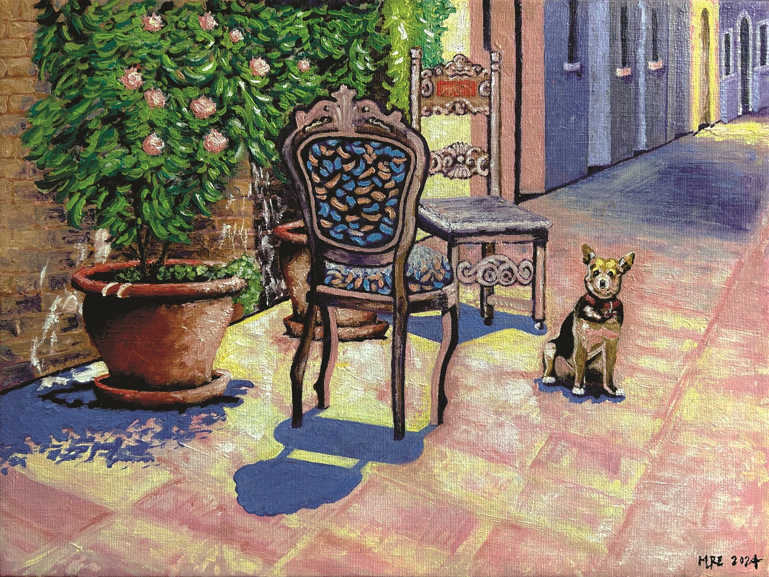 Dino Waiting for His Master, 2024 [16 × 12]