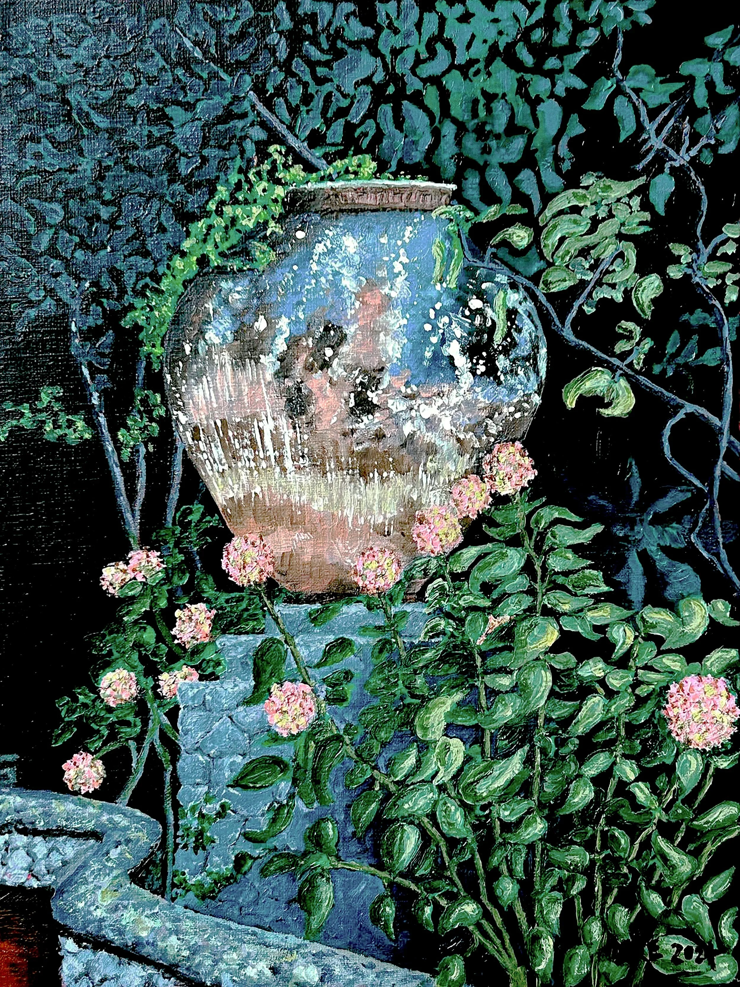 Garden Vase, Capri, Italy - 11 x 14 -- 2024