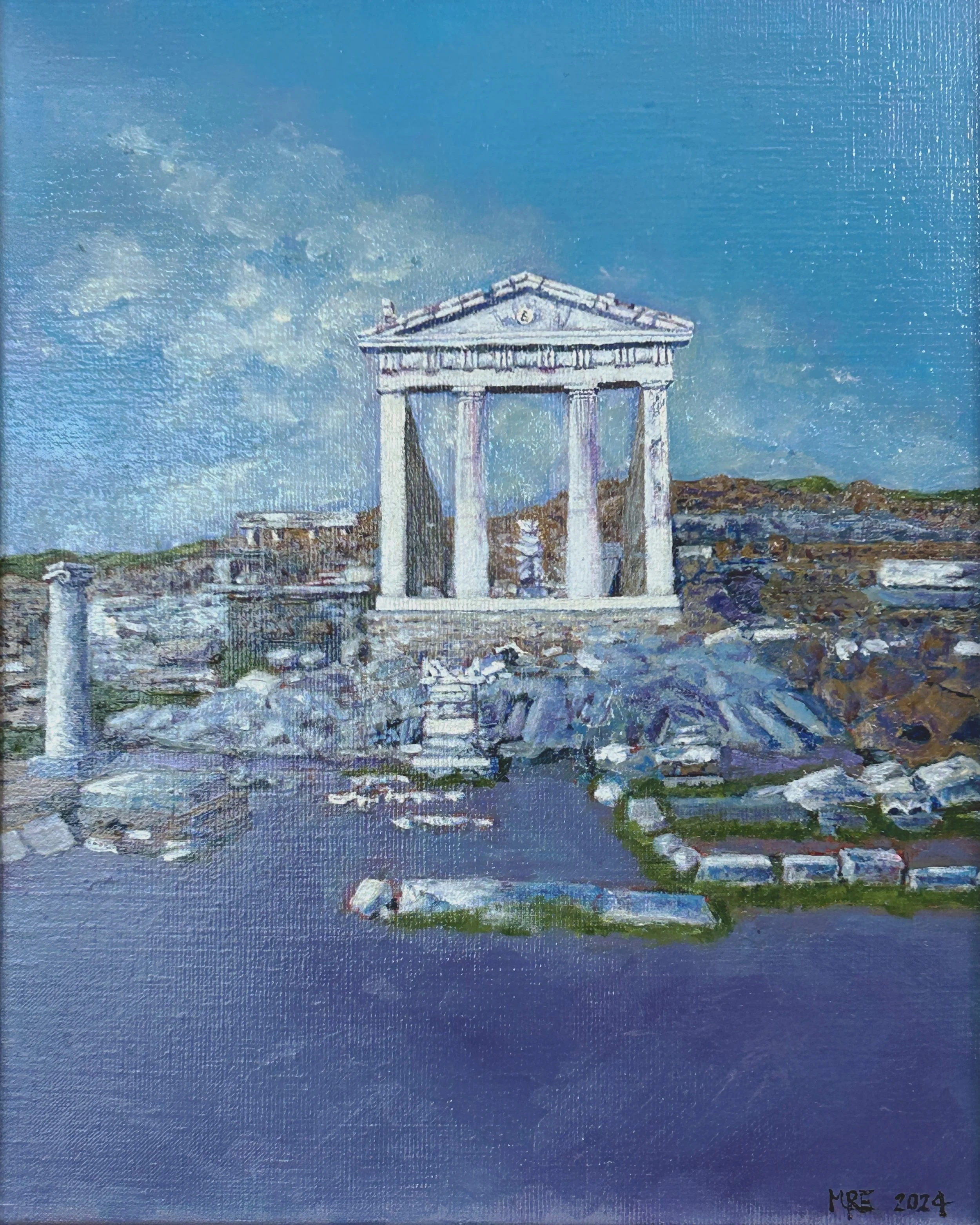 Temple of Isis, Delos, Greece - 2024 - 12 x 16 -- 2024