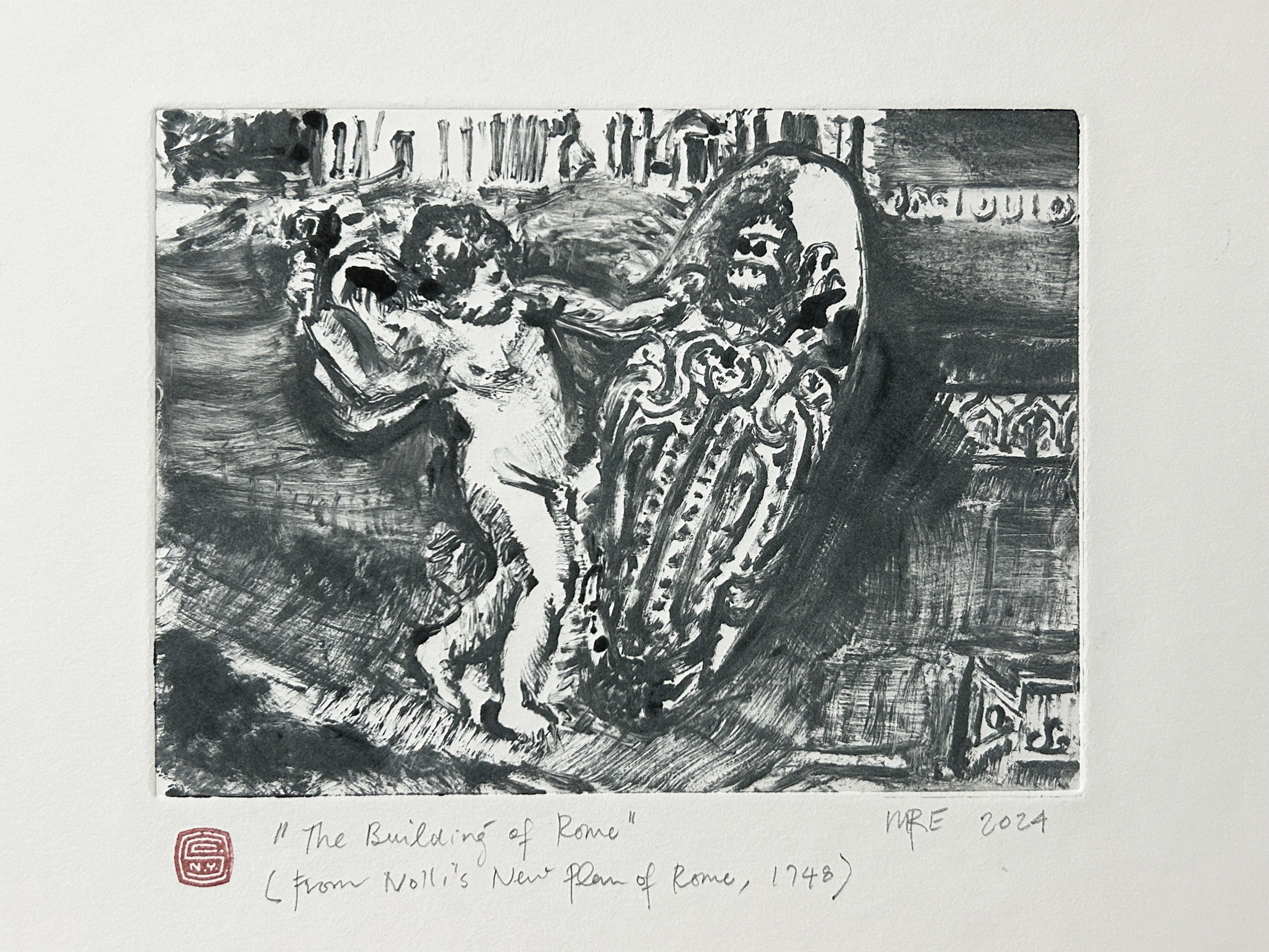 The Building of Rome [After Nolli's New Plan of Rome, 1748], 2024  [12 x 9]