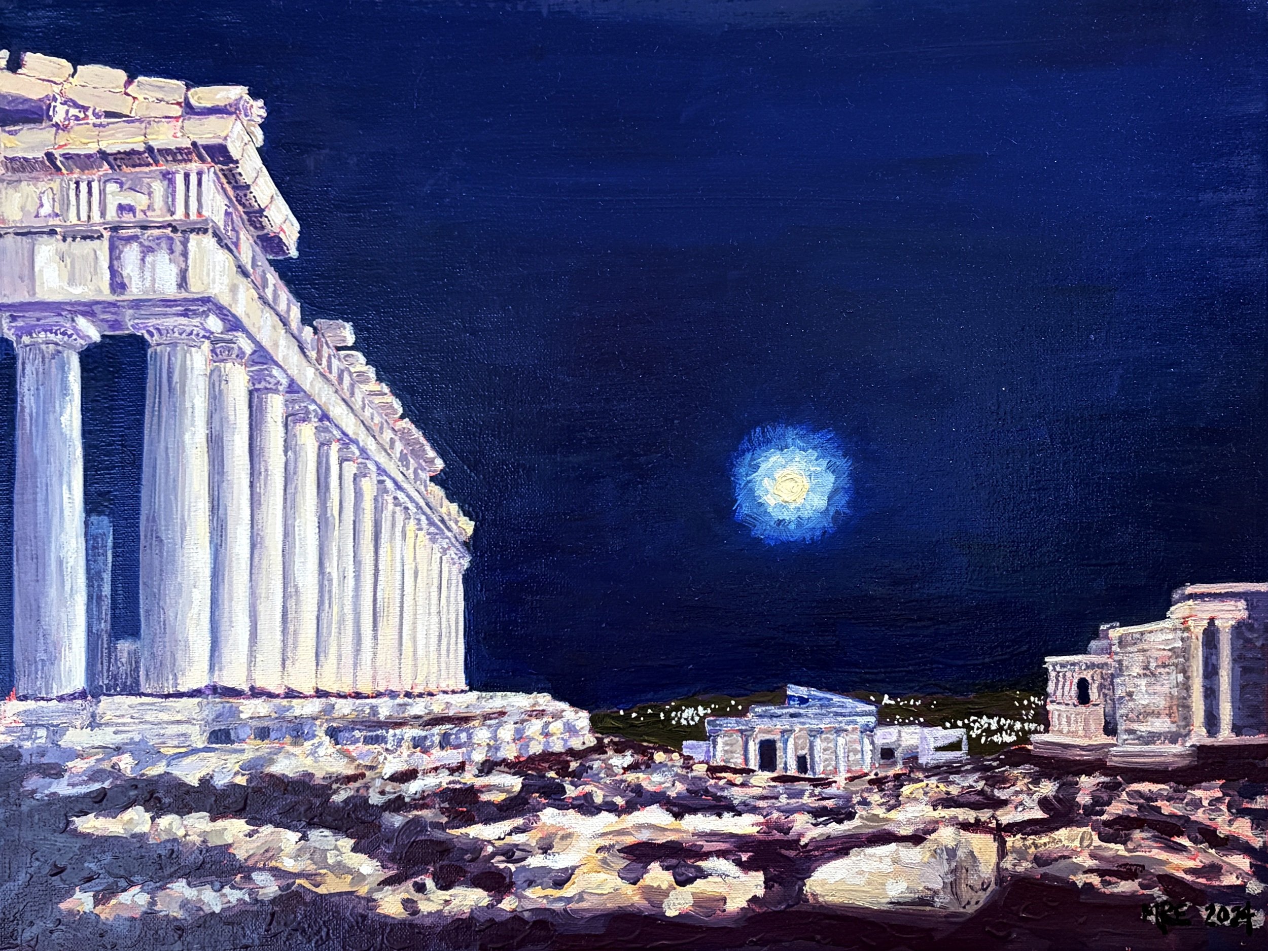 Under the Moon, The Acropolis, Athens, Greece