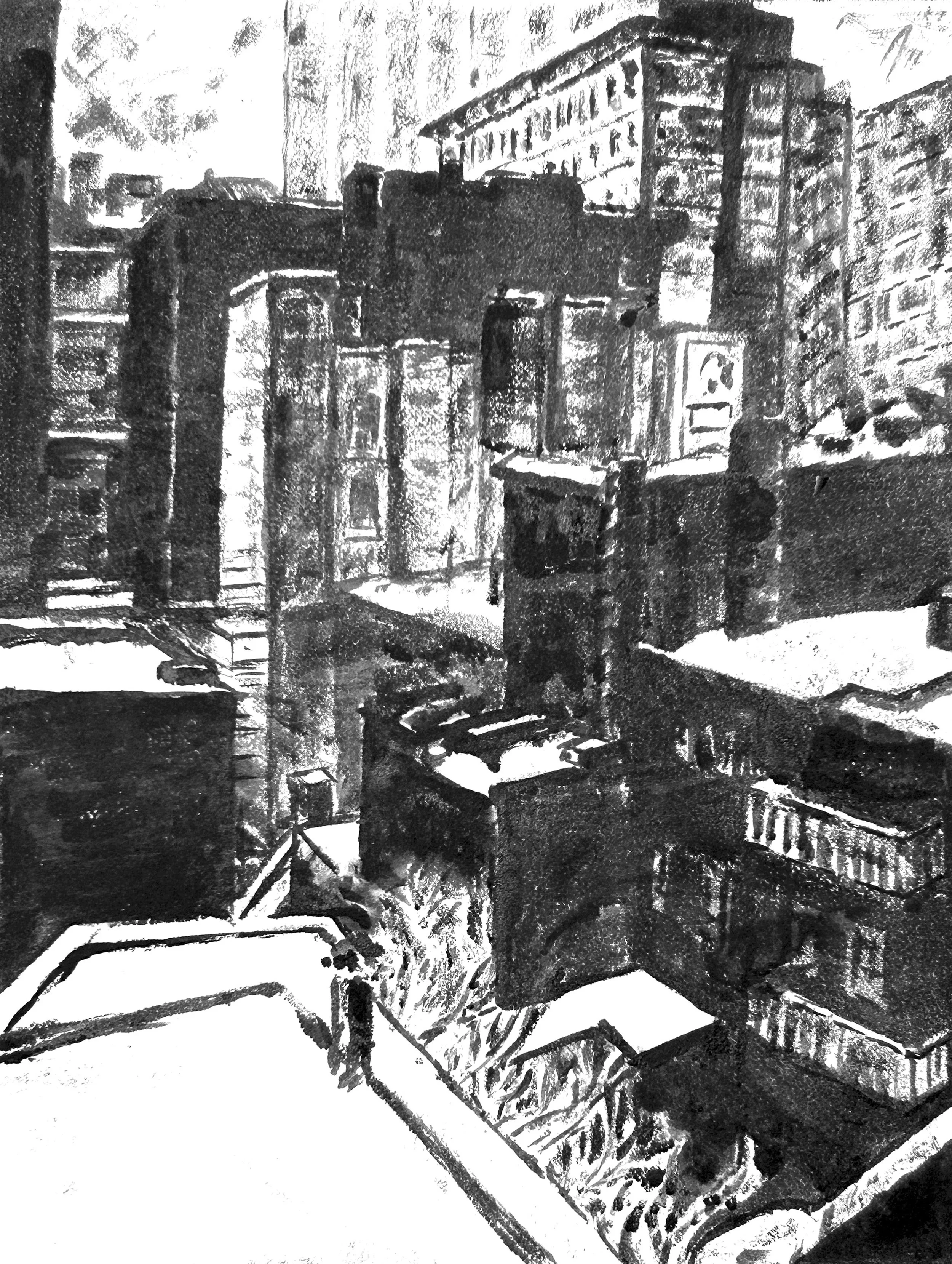 From the Back Window [After A. Steiglitz] 2024  [8 x 6].