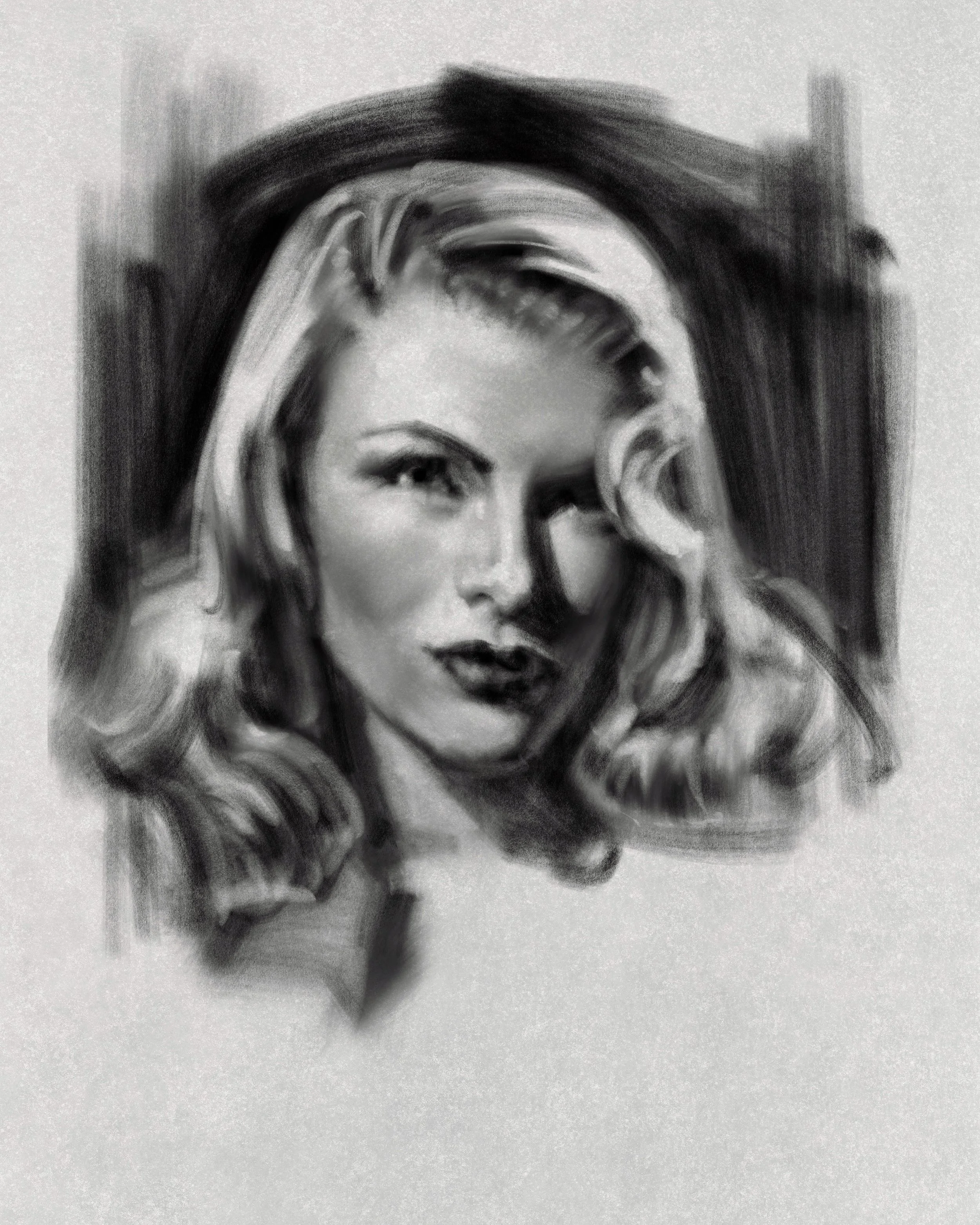 Digital charcoal study