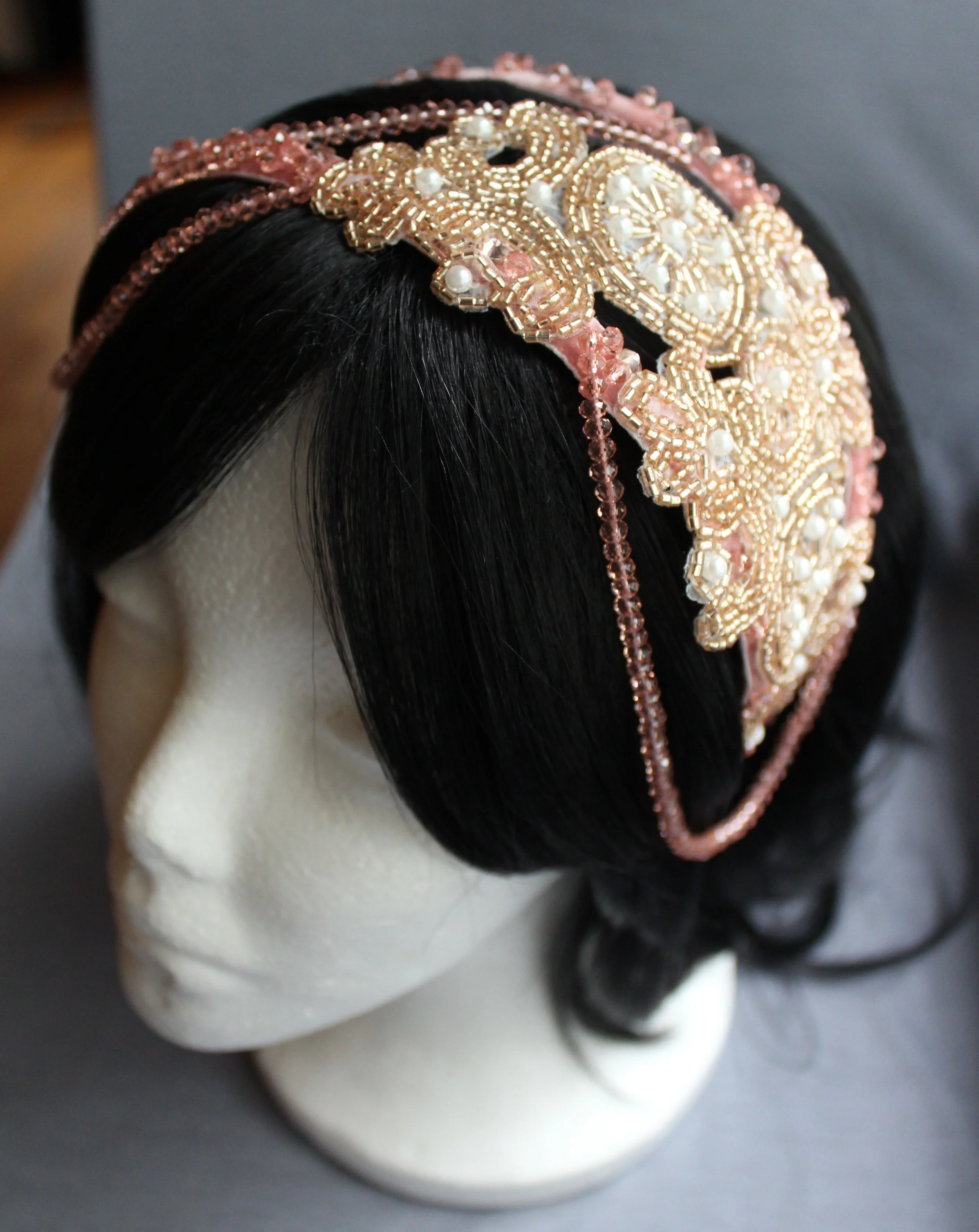 Velvet Double Band in Dusty Rose