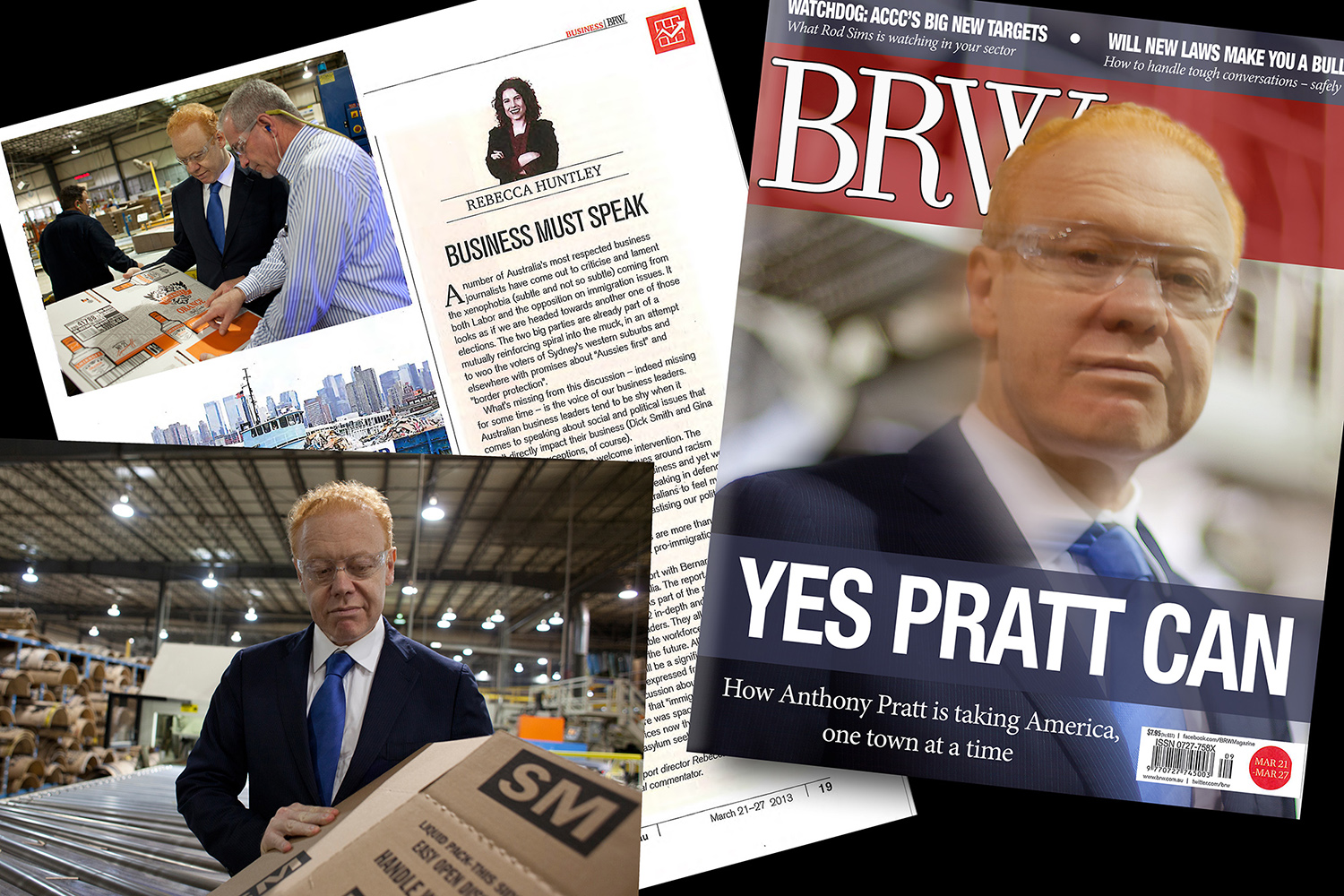  Australia’s leading business magazine, Business Review Weekly, planned a cover story on Anthony Pratt, Chairman and CEO of Pratt Industries, a long-time WaveGuide Studios client.&nbsp; Pratt asked us to handle the location photo assignment instead o