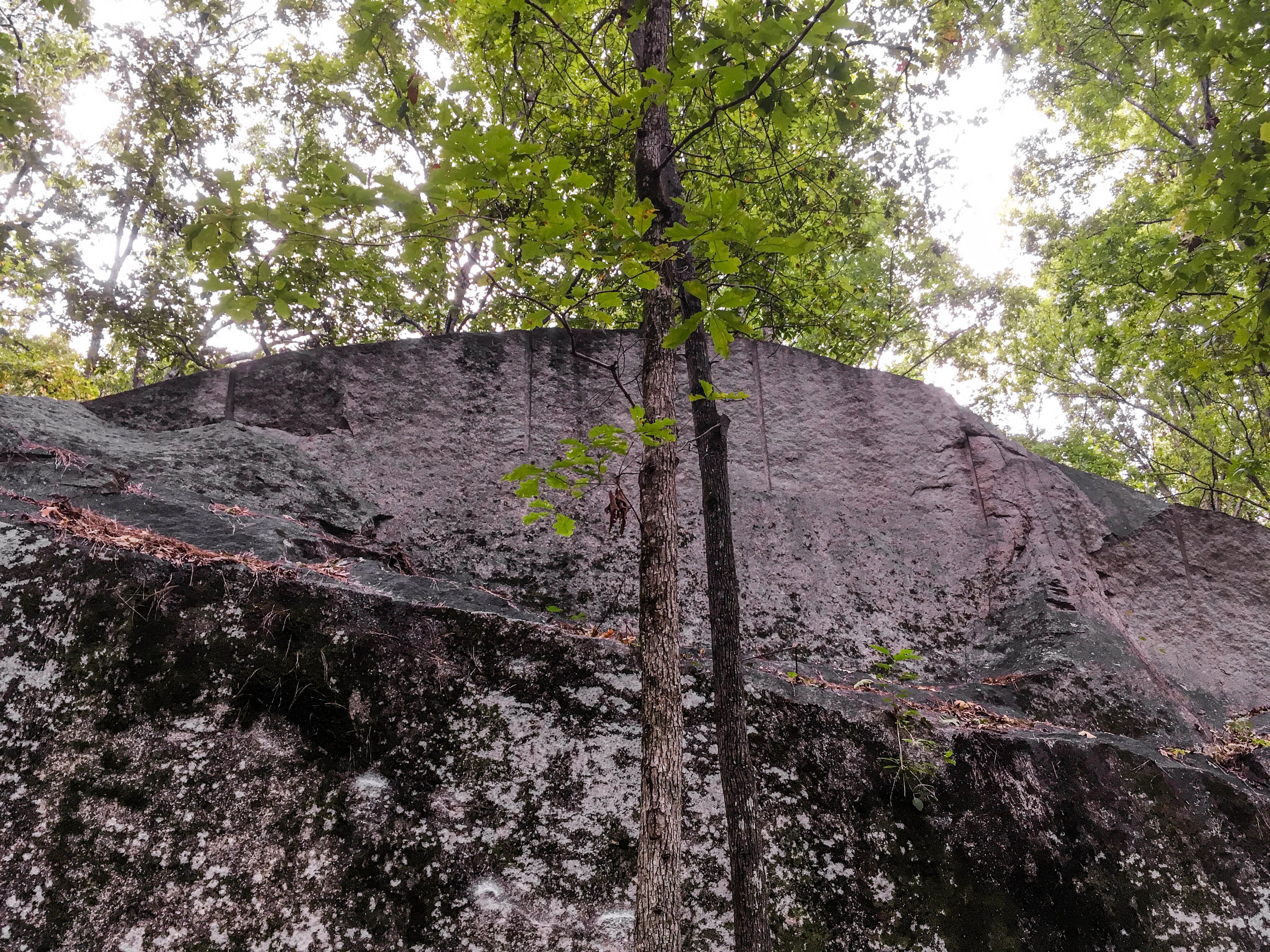 Blasting actually began to remove this rock before the area was preserved
