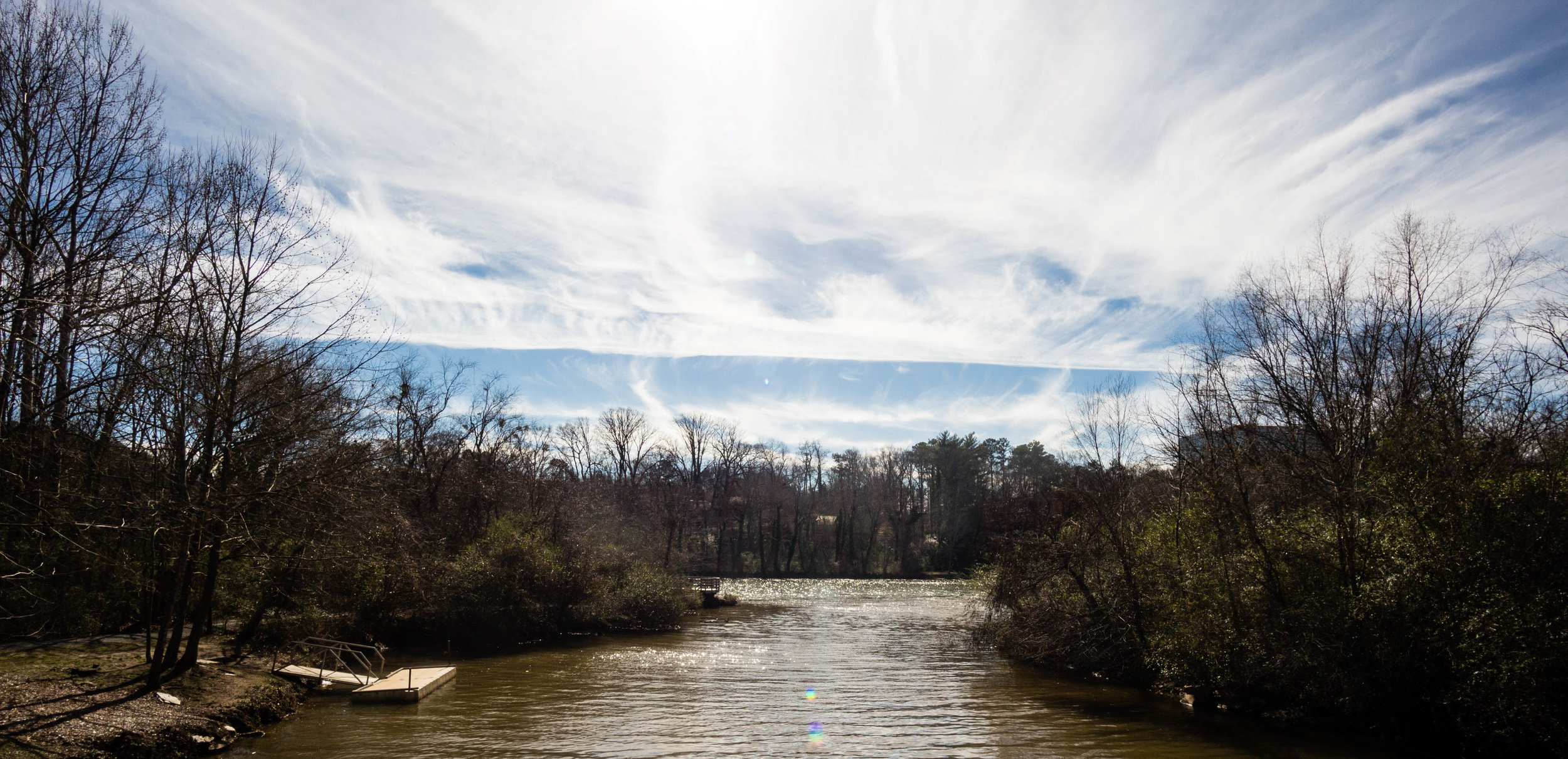 Confluence of Big Creek and the Chattahoochee River, January 26, 2017