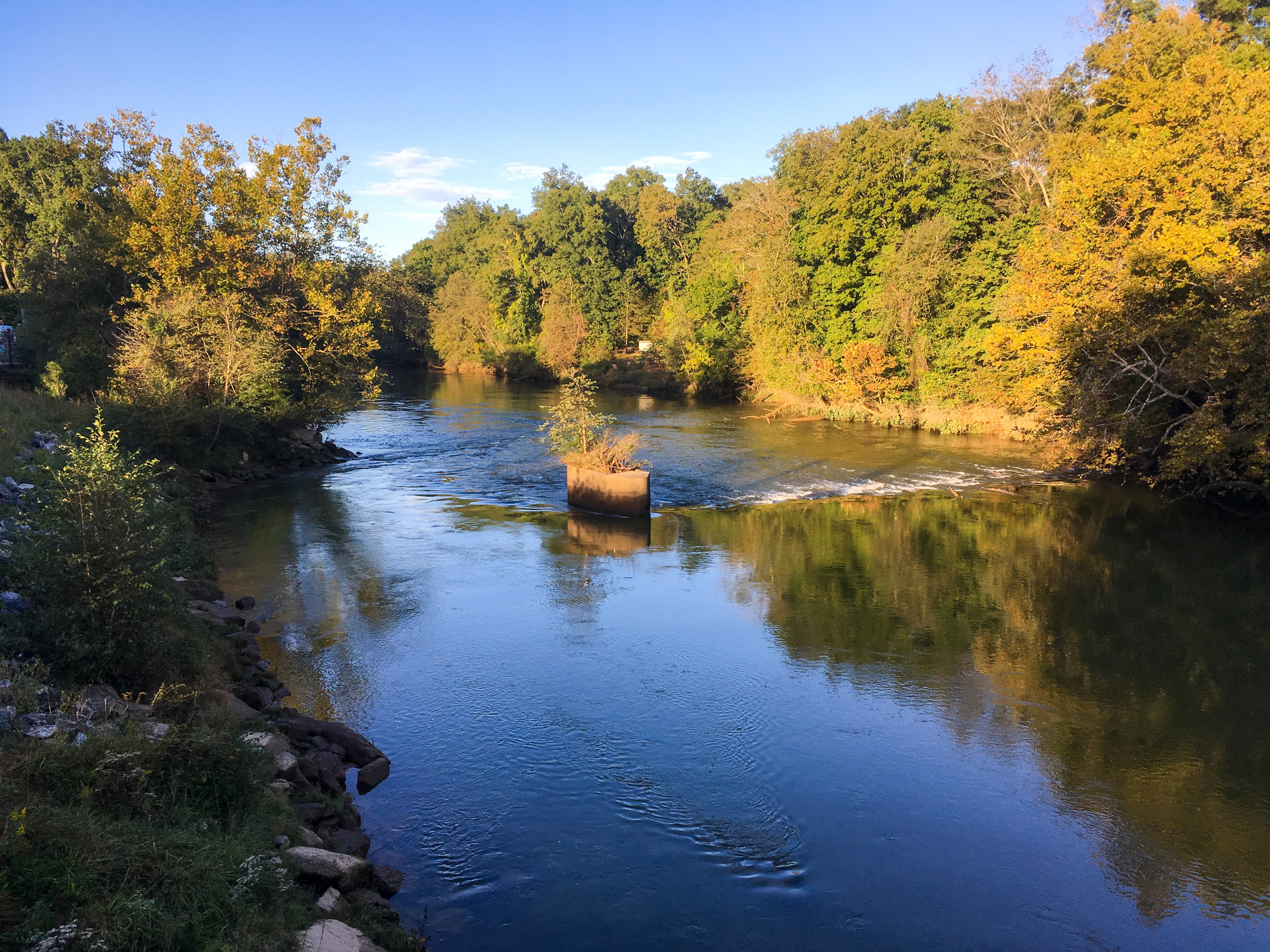 Remnant of original Holcomb Bridge, October 18, 2018