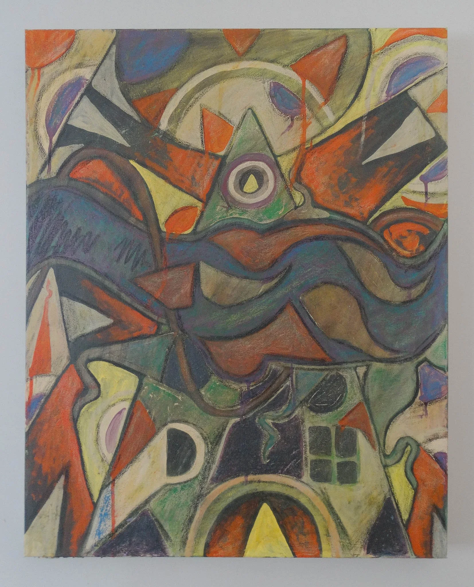 The Mentor's Home. Acrylic, oil and graphite on canvas. 24 x 30 2026