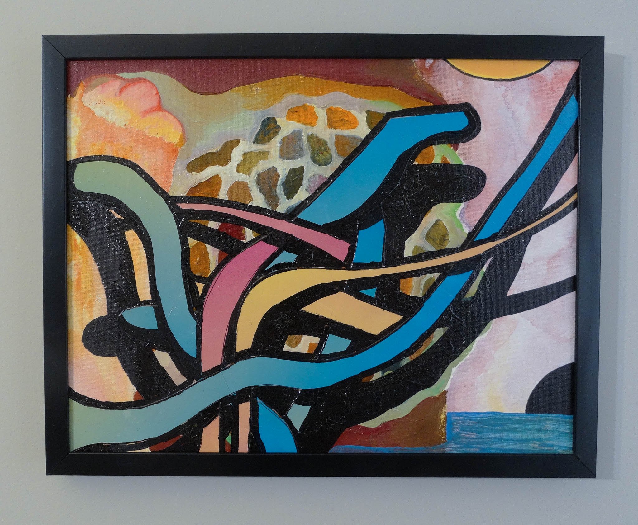 Untitled. Acrylic and collage on canvas board. 12 x 9 2026