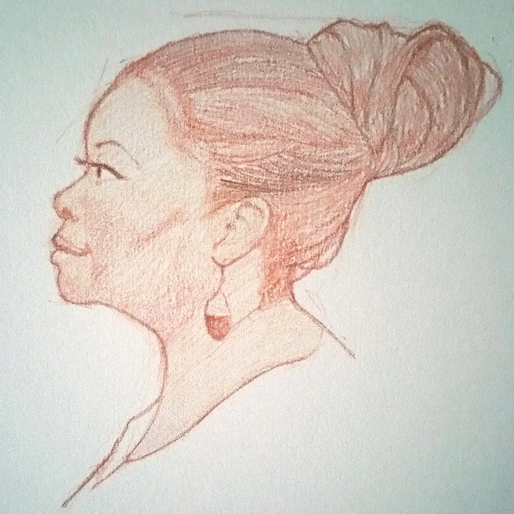 portrait coloured illustration, mum.jpg