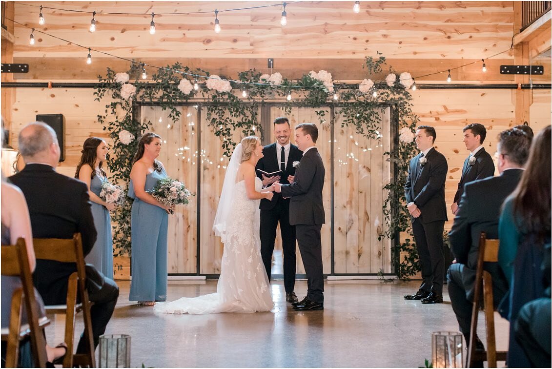 Joy is the most common emotion we see during the ring exchange. It&rsquo;s in that moment, for whatever reason, when everything becomes real for the couple!

bride/groom: Nikki + Tyler
officiant: Mathew DeBlanc
venue: @chapelcreekranch 
photo: @gabyc