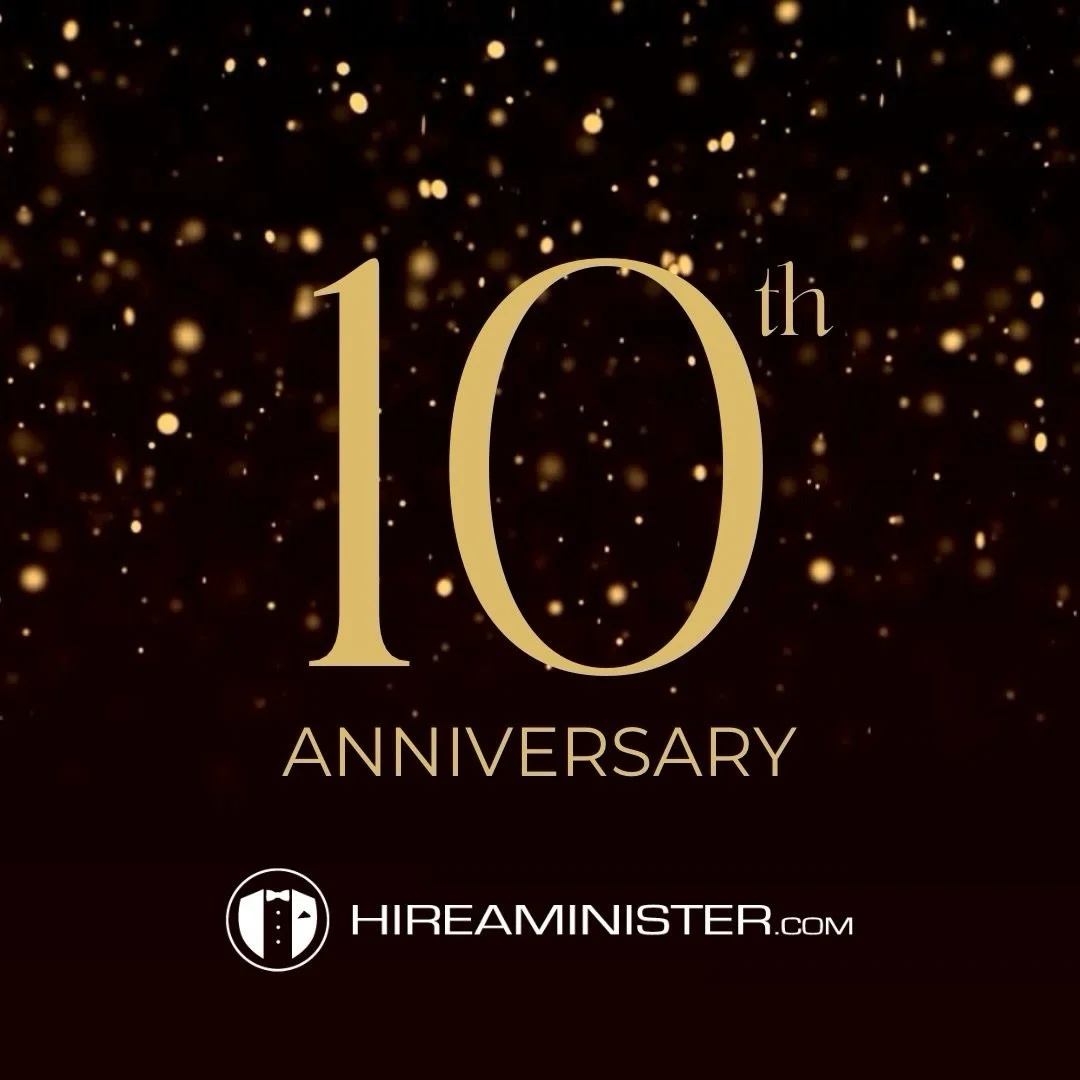 10 years! It&rsquo;s hard to believe that today marks 10 years since HIREAMINISTER.com began.

When I think about the past decade, I don&rsquo;t think first about a business. I think about people.

The thousands of couples who trusted us to be part o