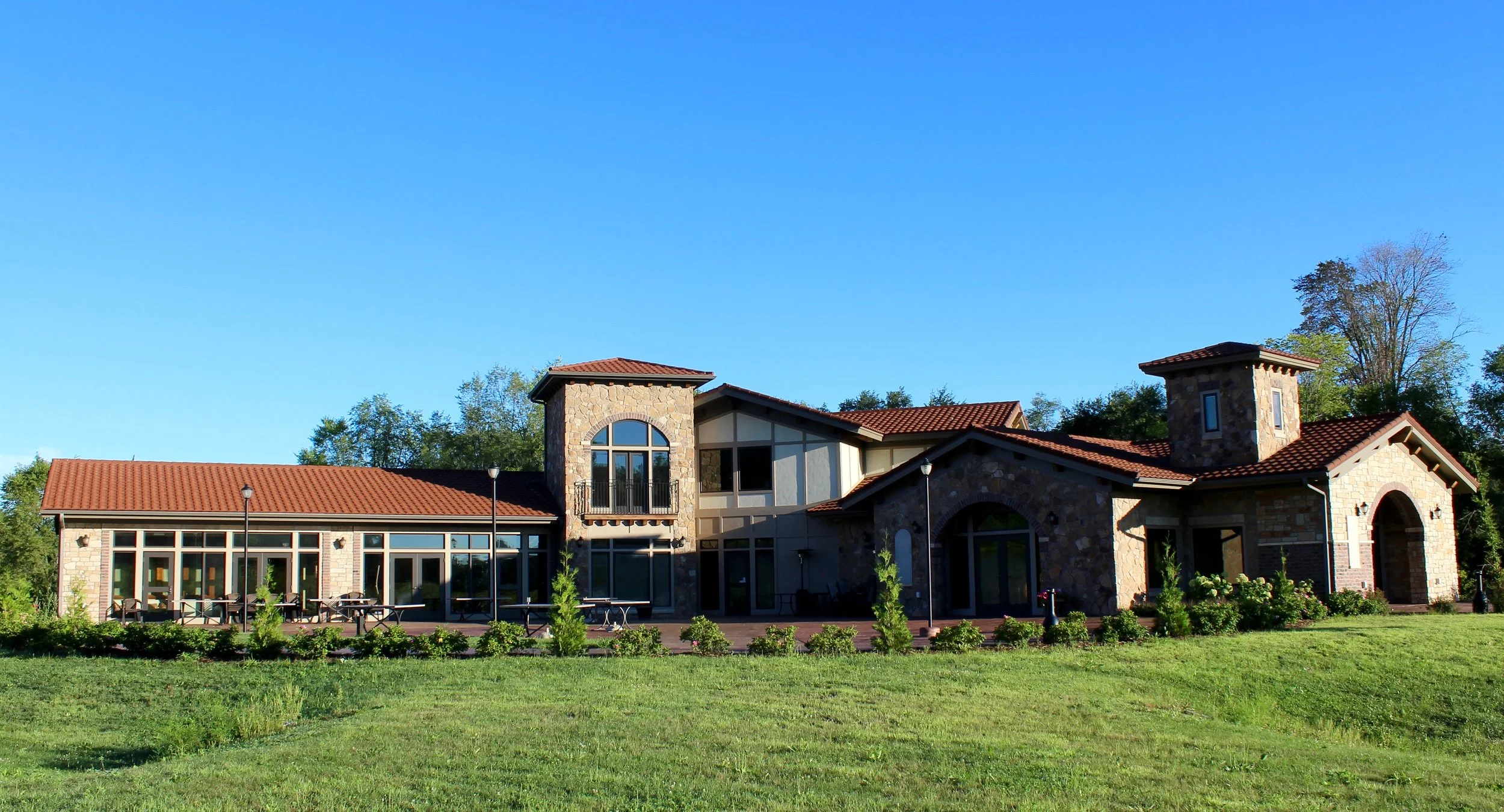A vineyard view featuring the outdoor piazza
