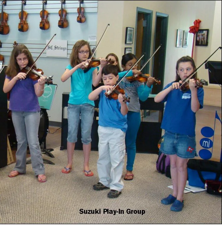 Musical Innovations offers Suzuki lessons. Pictured is a Suzuki Play-In Group