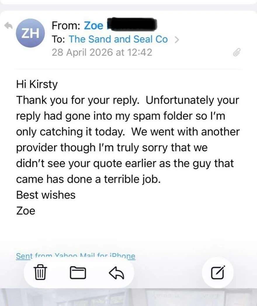 DONT BE LIKE ZOE, ALWAYS GET THE SAS
#30yearsexperience 
#oldwoodfloorsrestoredtocool💎 
.
.
.
.
.
.
.
.
.
.
.
.
.
#floorsanding 
#woodenfloorexperts 
#northernireland