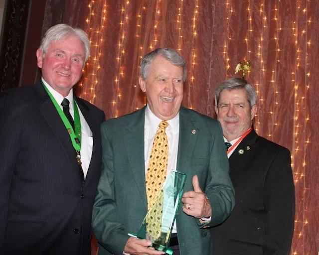 Emcee Denny Maher, Bill Delaney, and 2018 Hibernian of the Year, Denny Donnelly