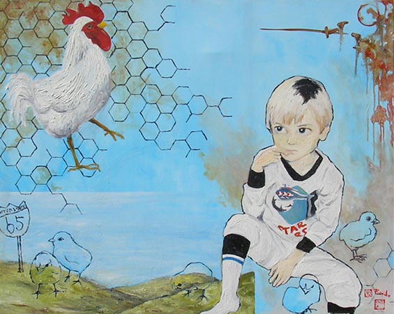 the sin of transience. oil and acrylic on canvas, 30 X 24 in, 2003