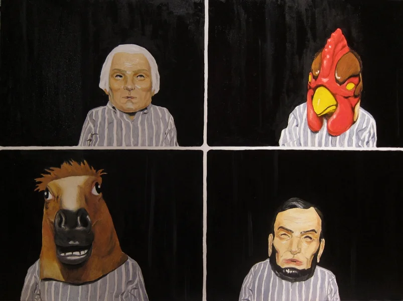   Photobooth. oil on canvas, 36in X 48in, 2010  