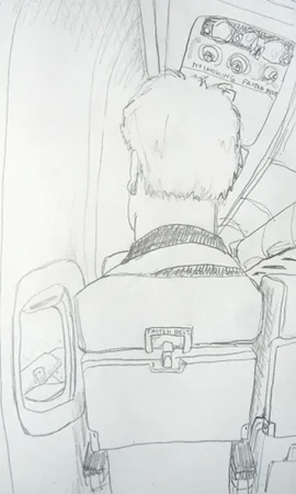   Stripe. pencil on paper, 5 X 8 in, 2003  