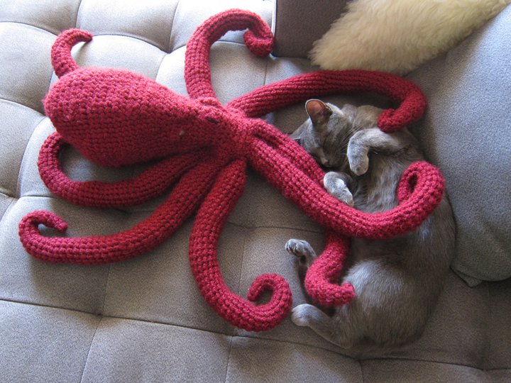 Octopus 1 (original design). yarn, polyfill, 2010