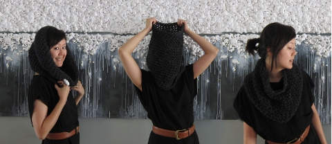   Gray Scarf. yarn, 2011  