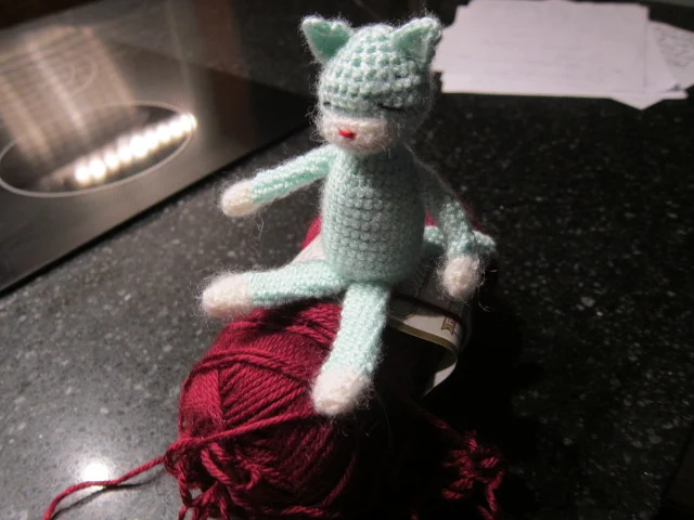   Cat (from, My Name is Amineko by Nekoyama), for mom. yarn, polyfill, 2010  