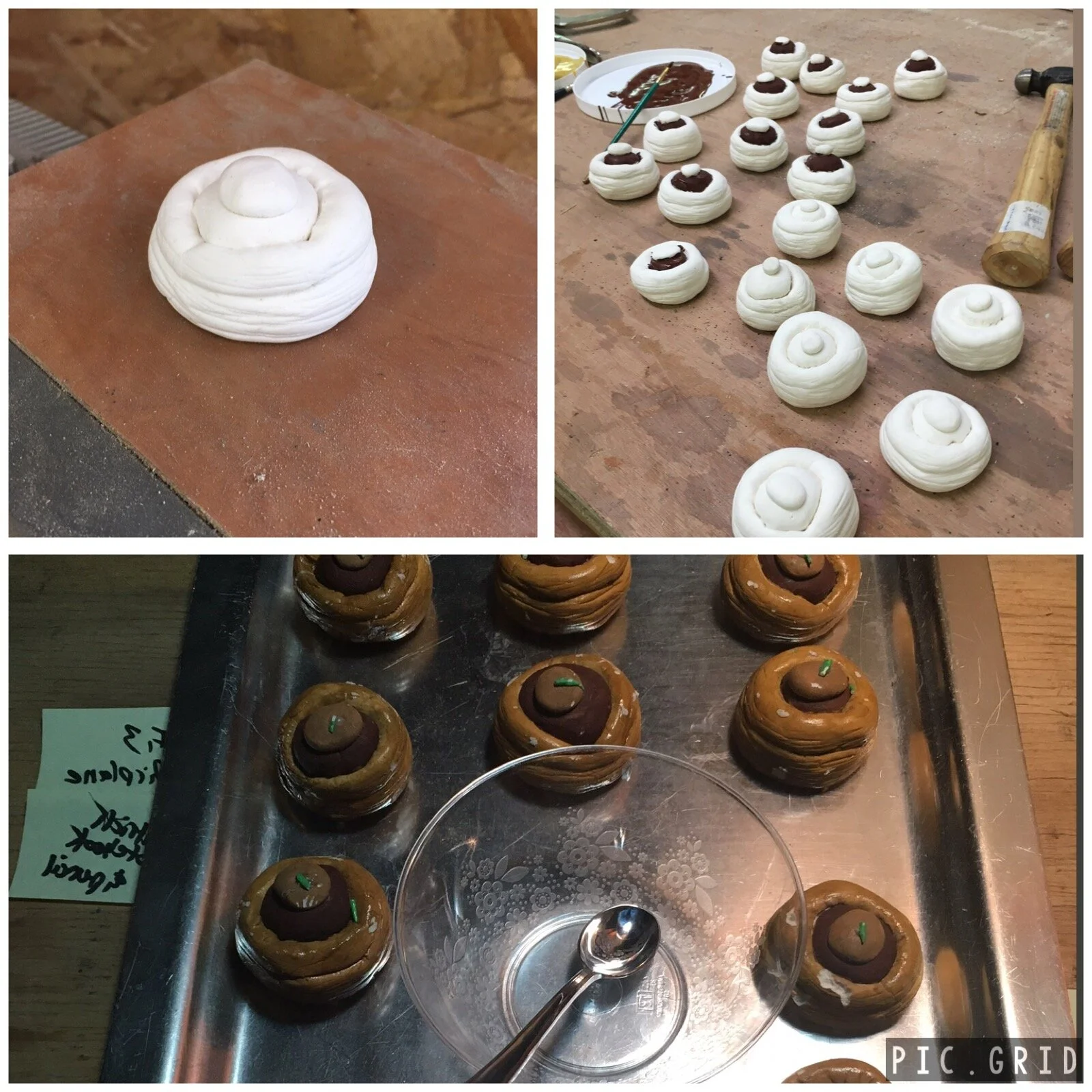 Pastries in progress