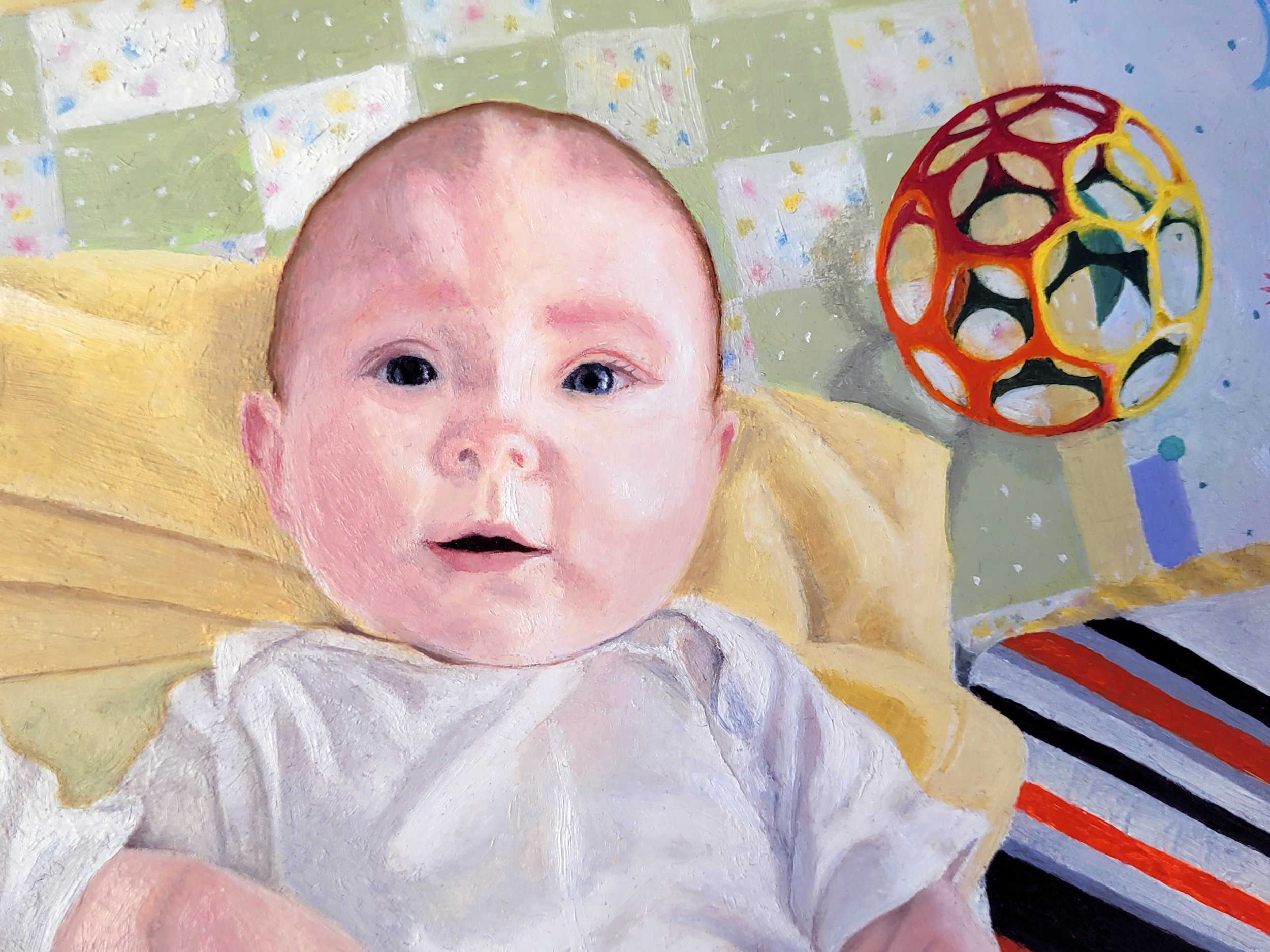 Conor and Dahlia at About Six Months, Detail