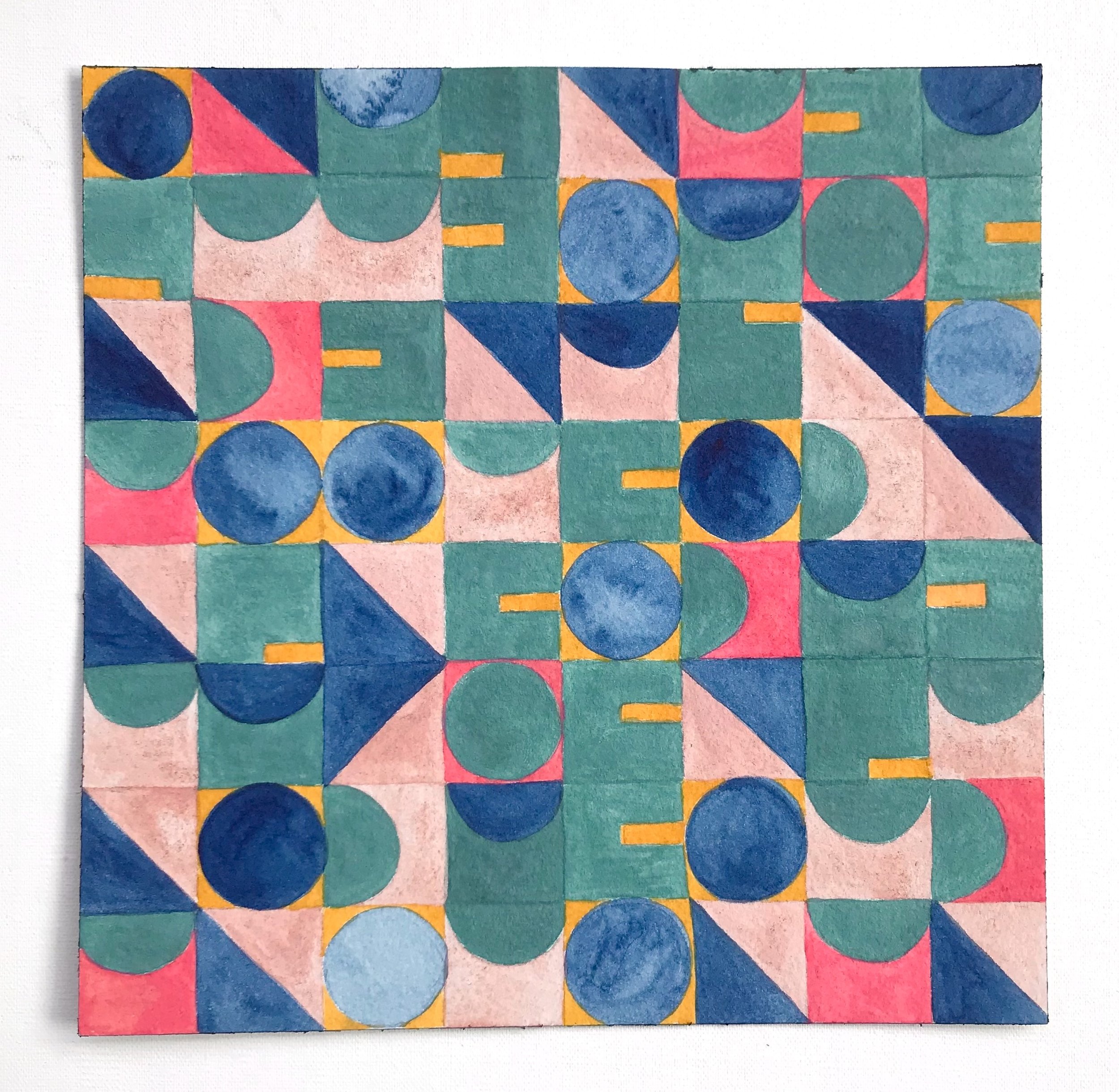 2021, Grid pattern, 10" x 10"