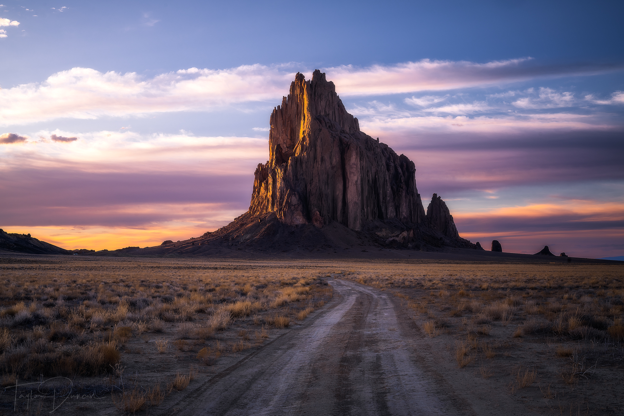 Watching the sunset at Shiprock is an incredible experience!
