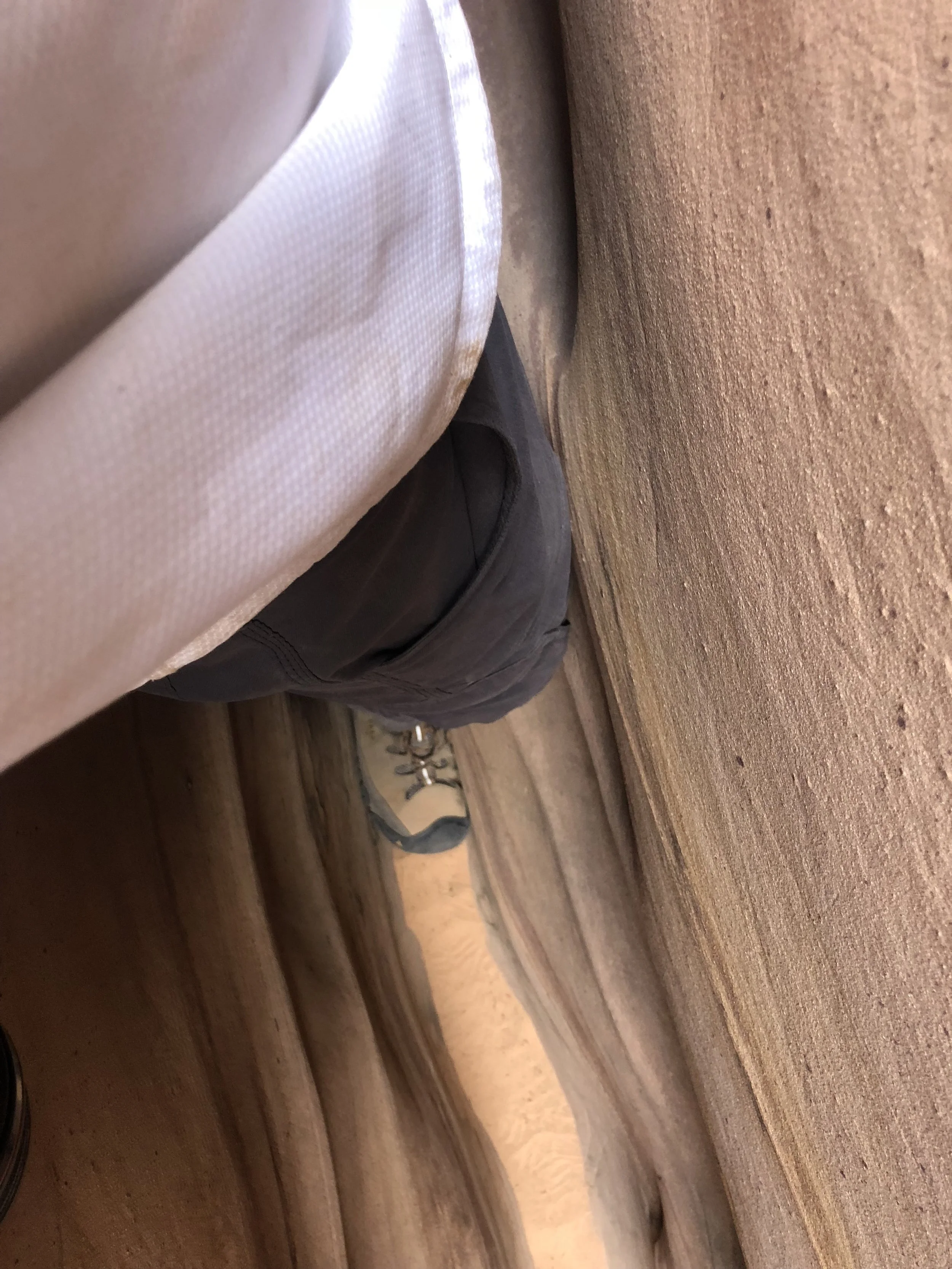 My boot for scale for how narrow Zebra Slot got!