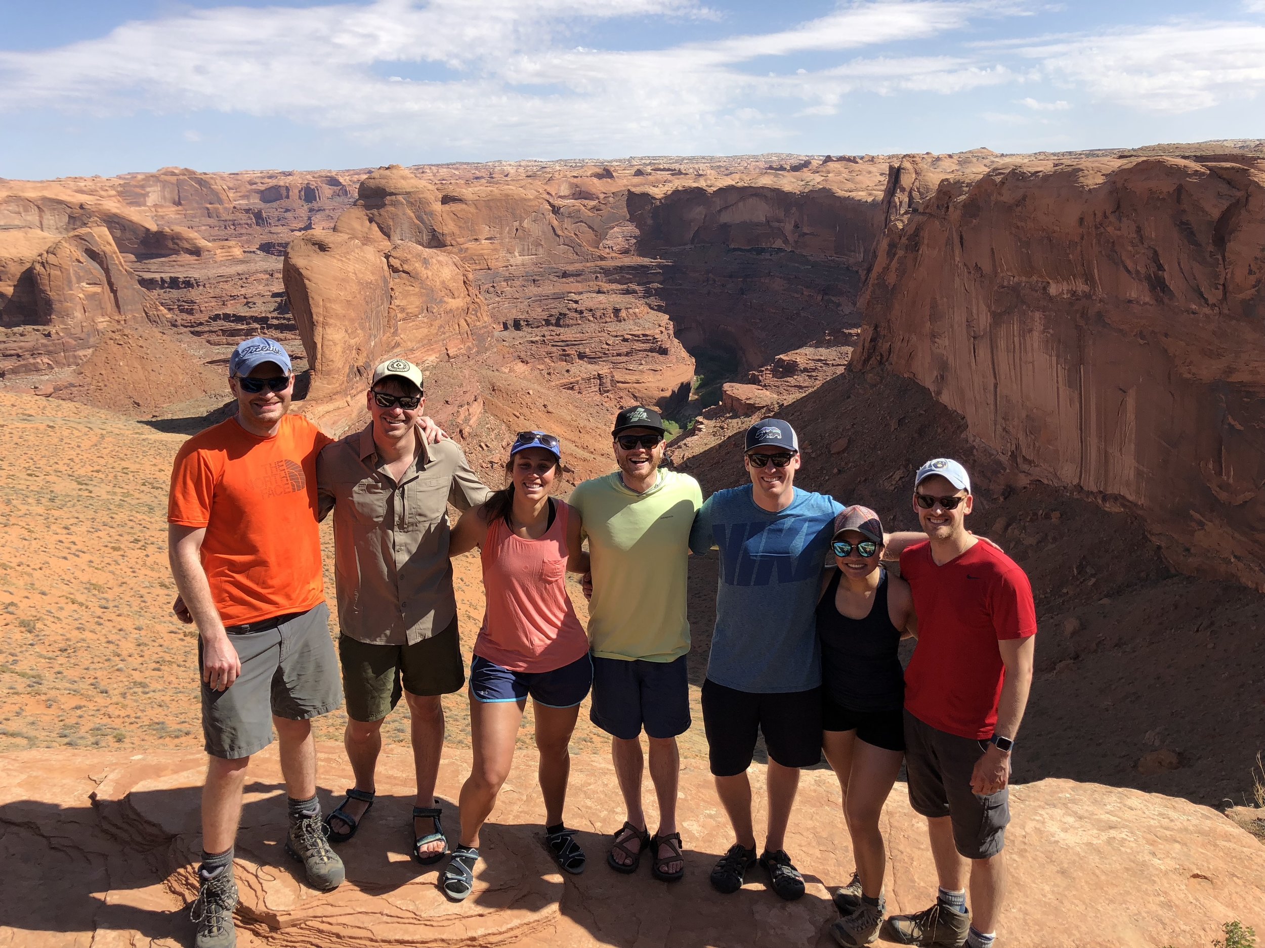 The crew at the entrance to Coyote Gulch