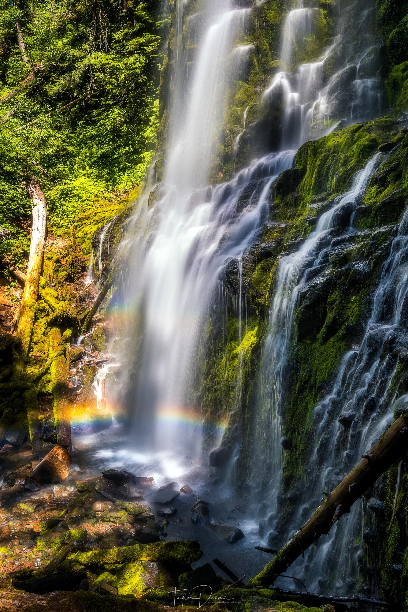 Hike up to the right side of the falls for a chance to see a rainbow!