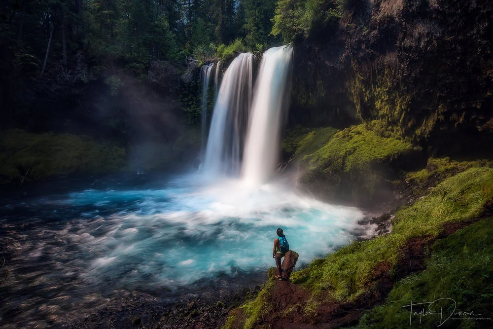 @annadouangphachanh takes in the power of Koosah Falls