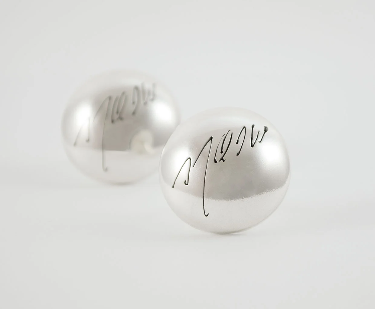 MAIW Signature Cuff links. Argentium Silver. 2014