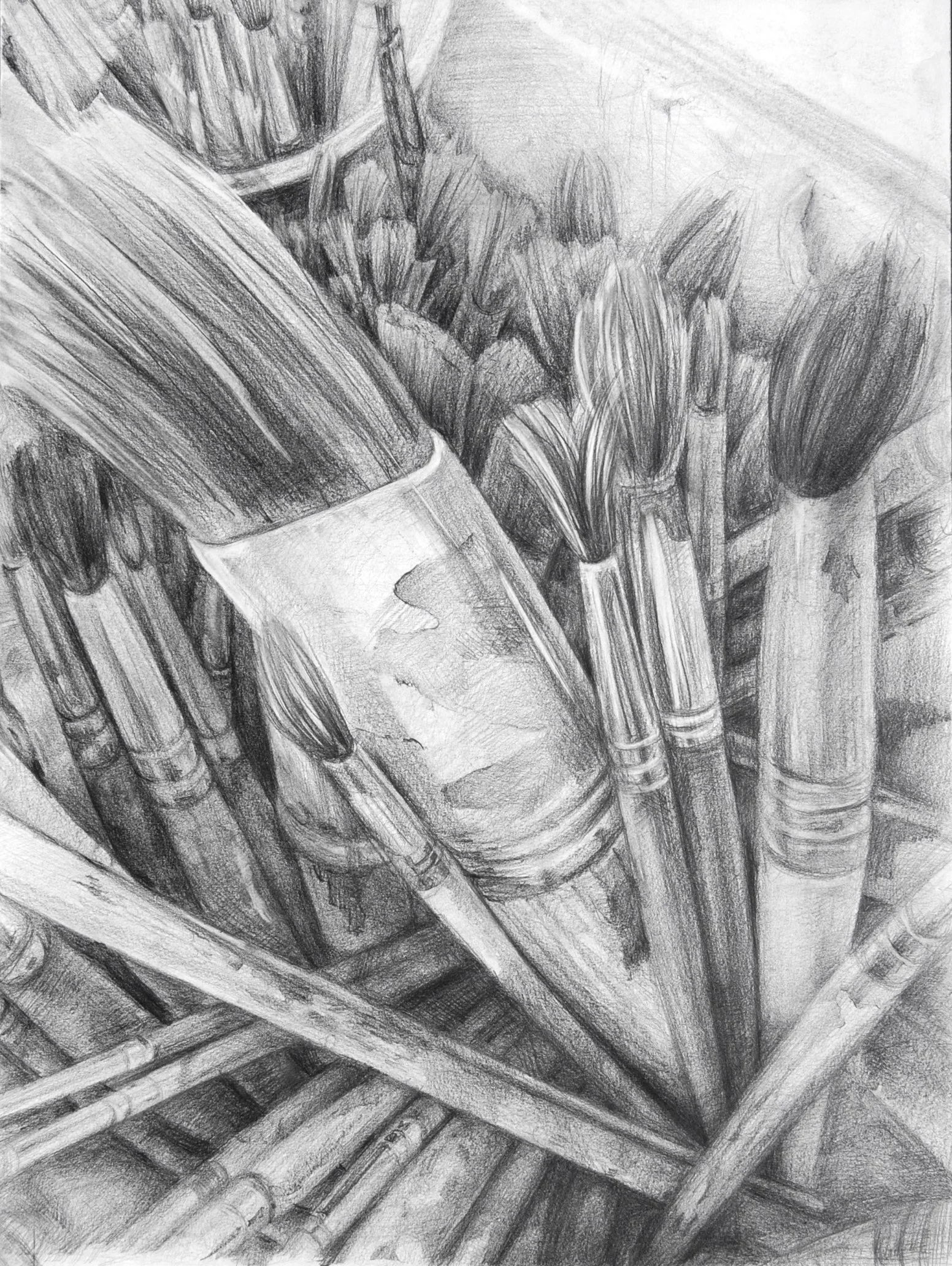  Paint Brush Can Still Life [Graphite] 