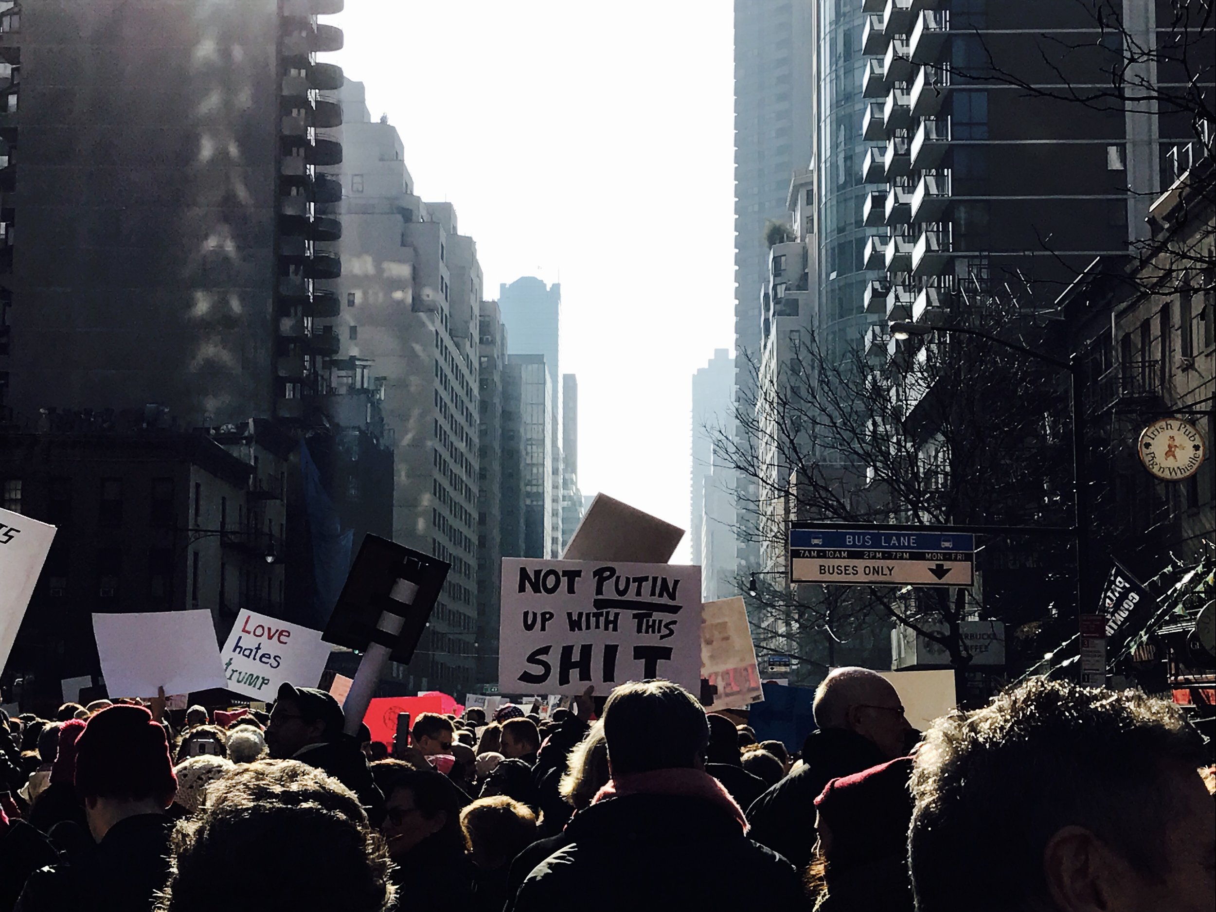 Women’s March, Second Avenue, NYC, January 21, 2017 © Andrew Stuttaford