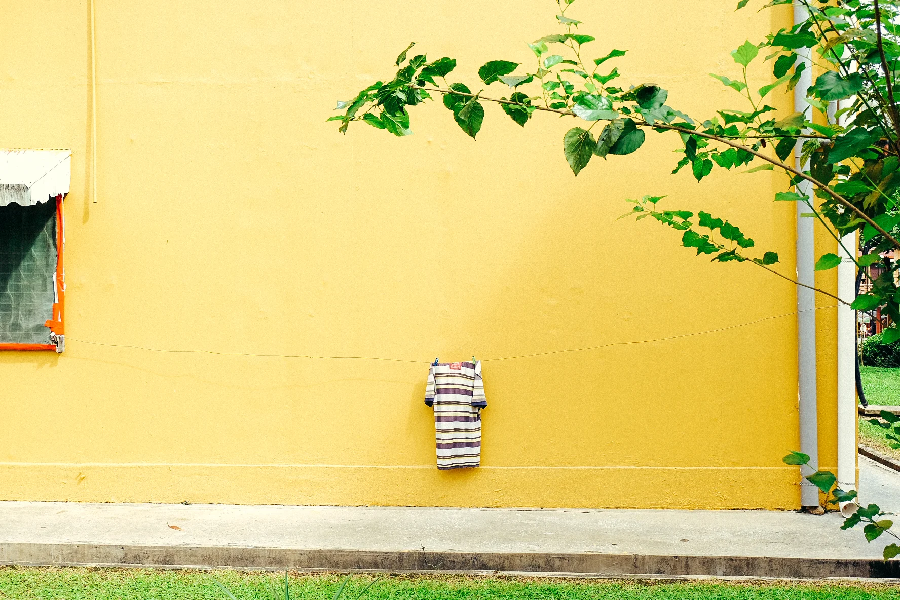 a shirt on the wall.
