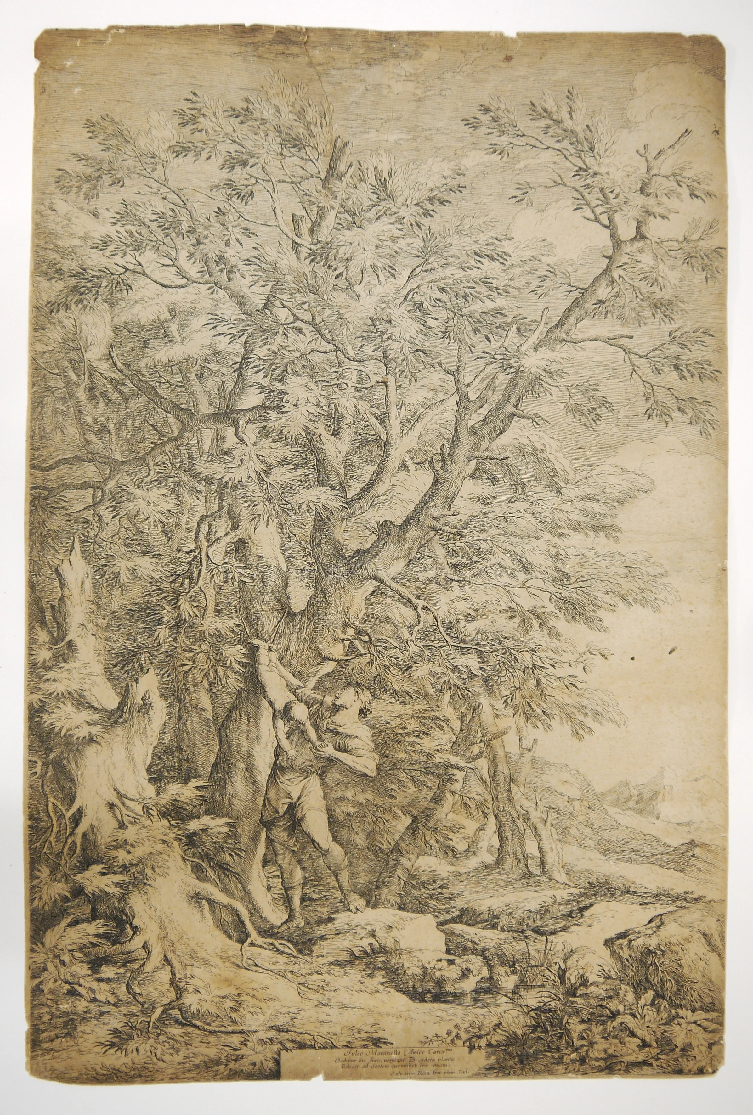 17th Century Engraving - Before Treatment