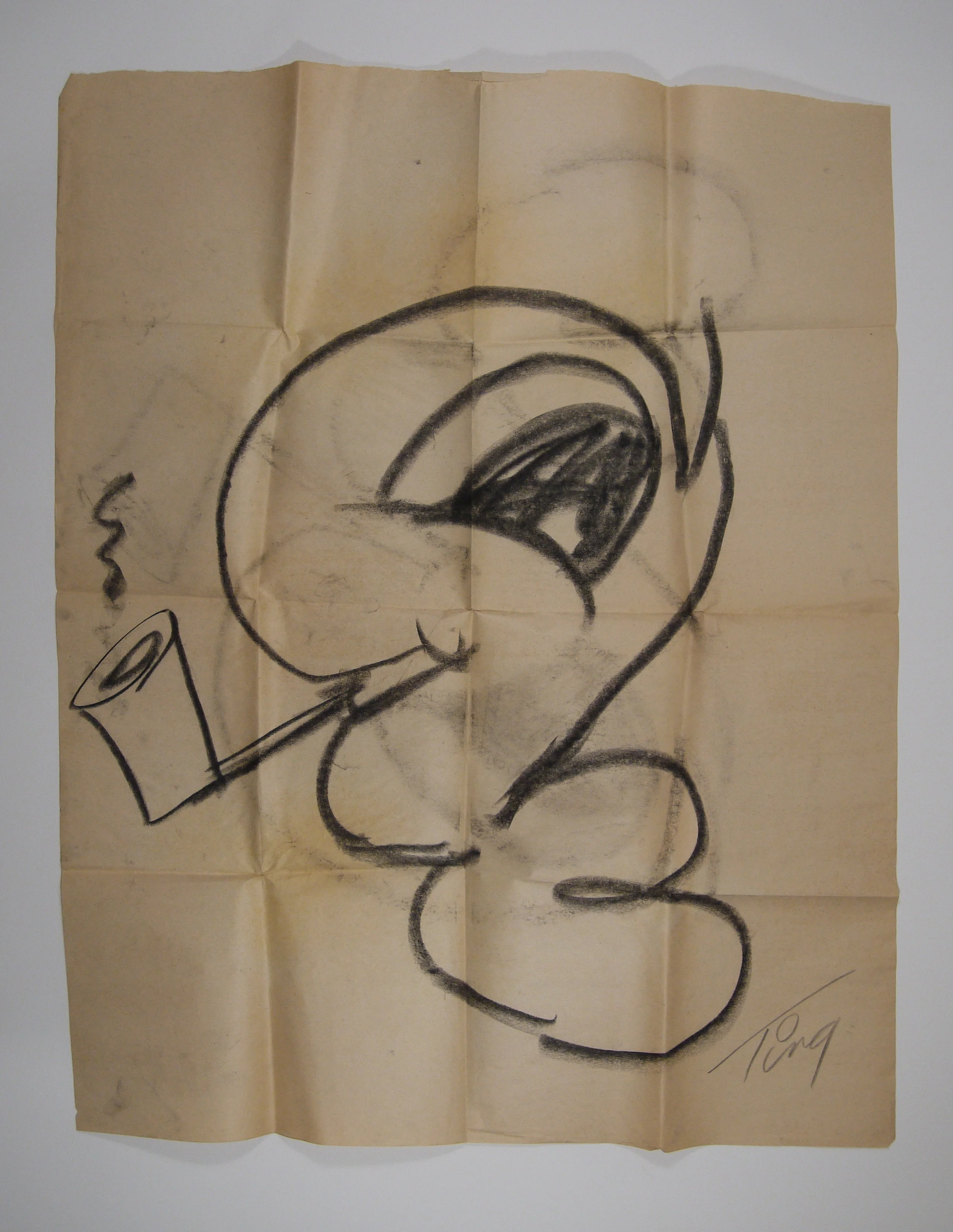 Charcoal sketch - Before Conservation