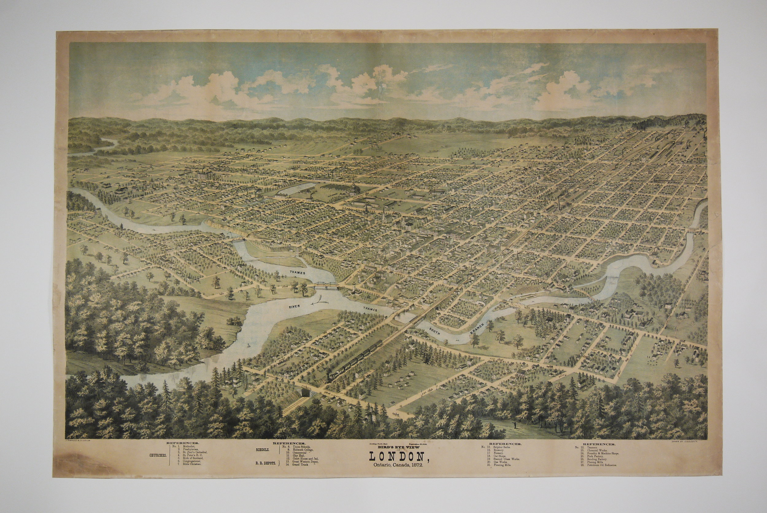 Lithograph Map - After Conservation
