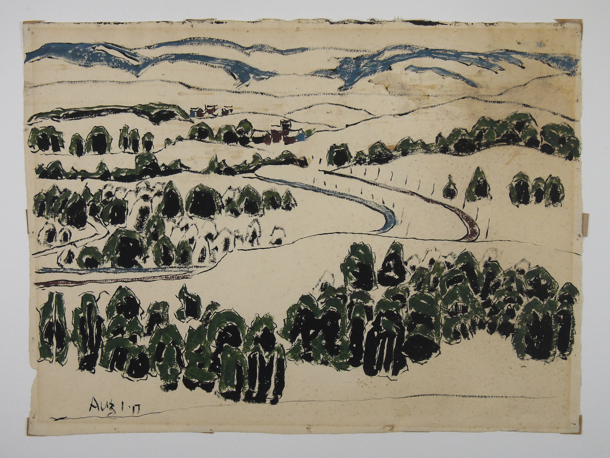 David Milne - Watercolour on Paper - Before Conservation