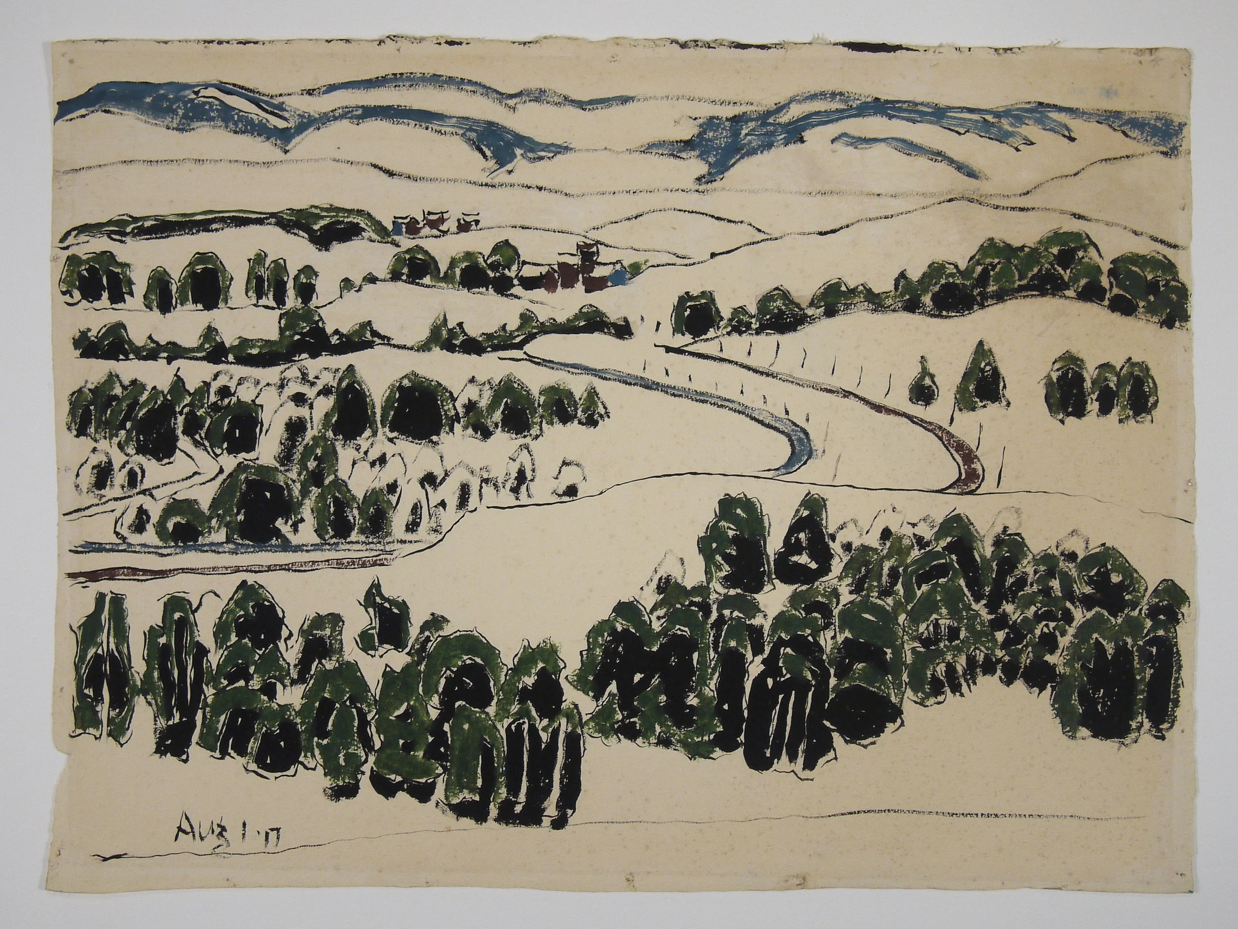 David Milne - Watercolour on Paper - After Conservation